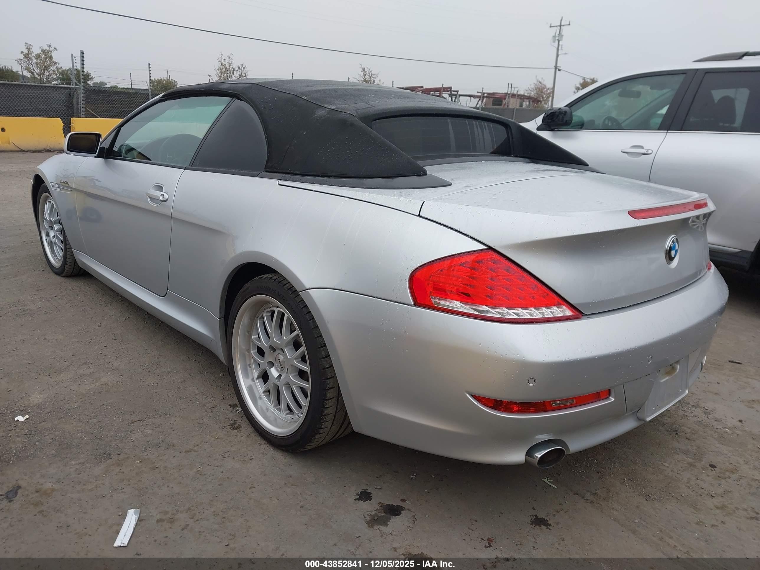 2008 Bmw 650i   Silver vin: WBAEB53568CX63510