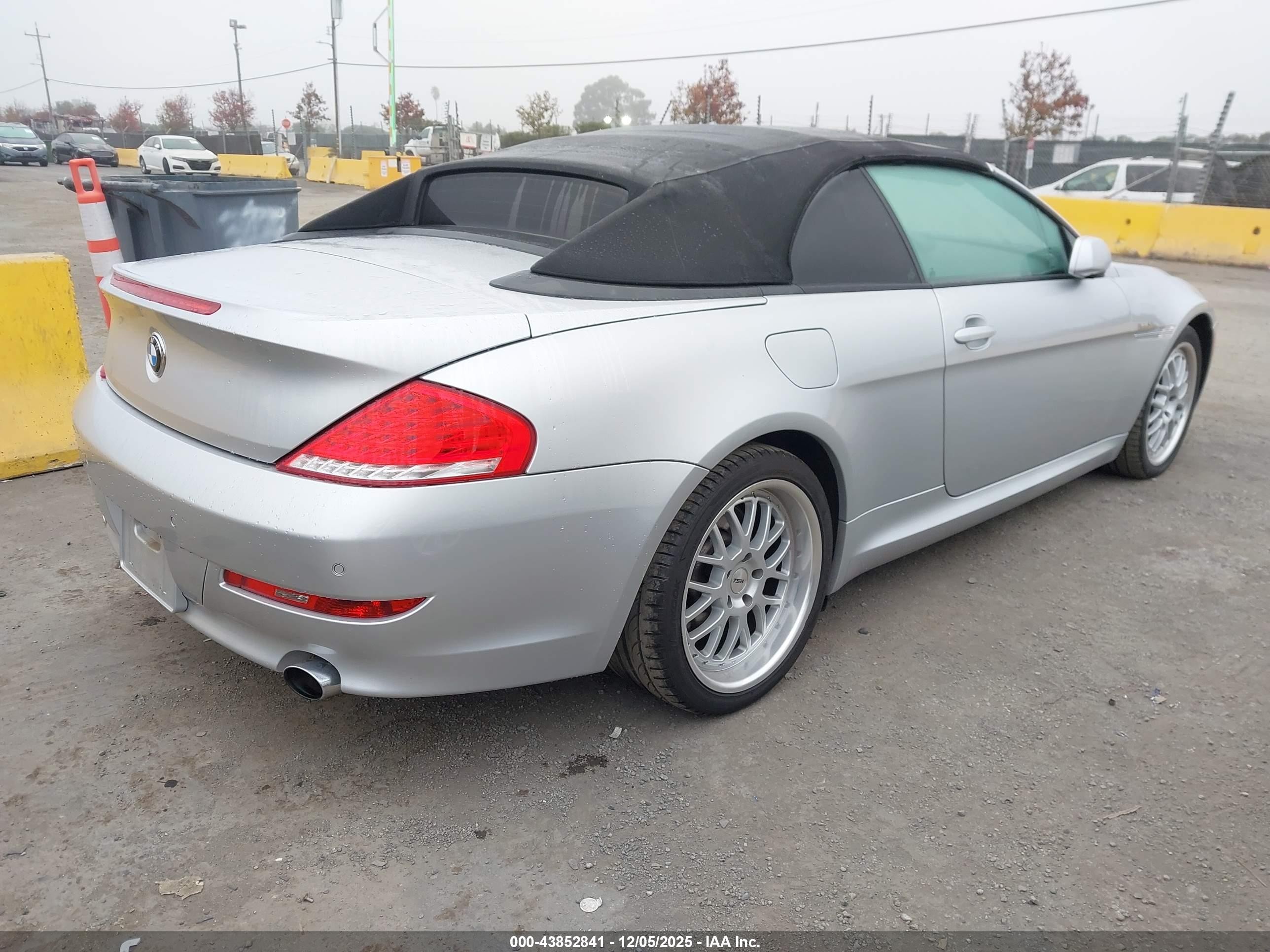 2008 Bmw 650i   Silver vin: WBAEB53568CX63510