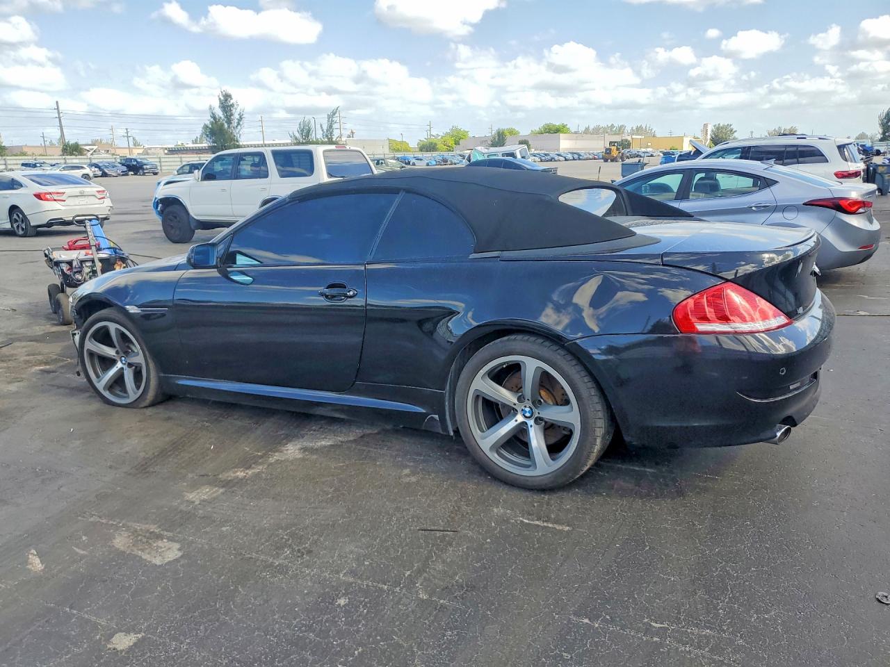 2008 Bmw 650 I Black vin: WBAEB53568CX63989