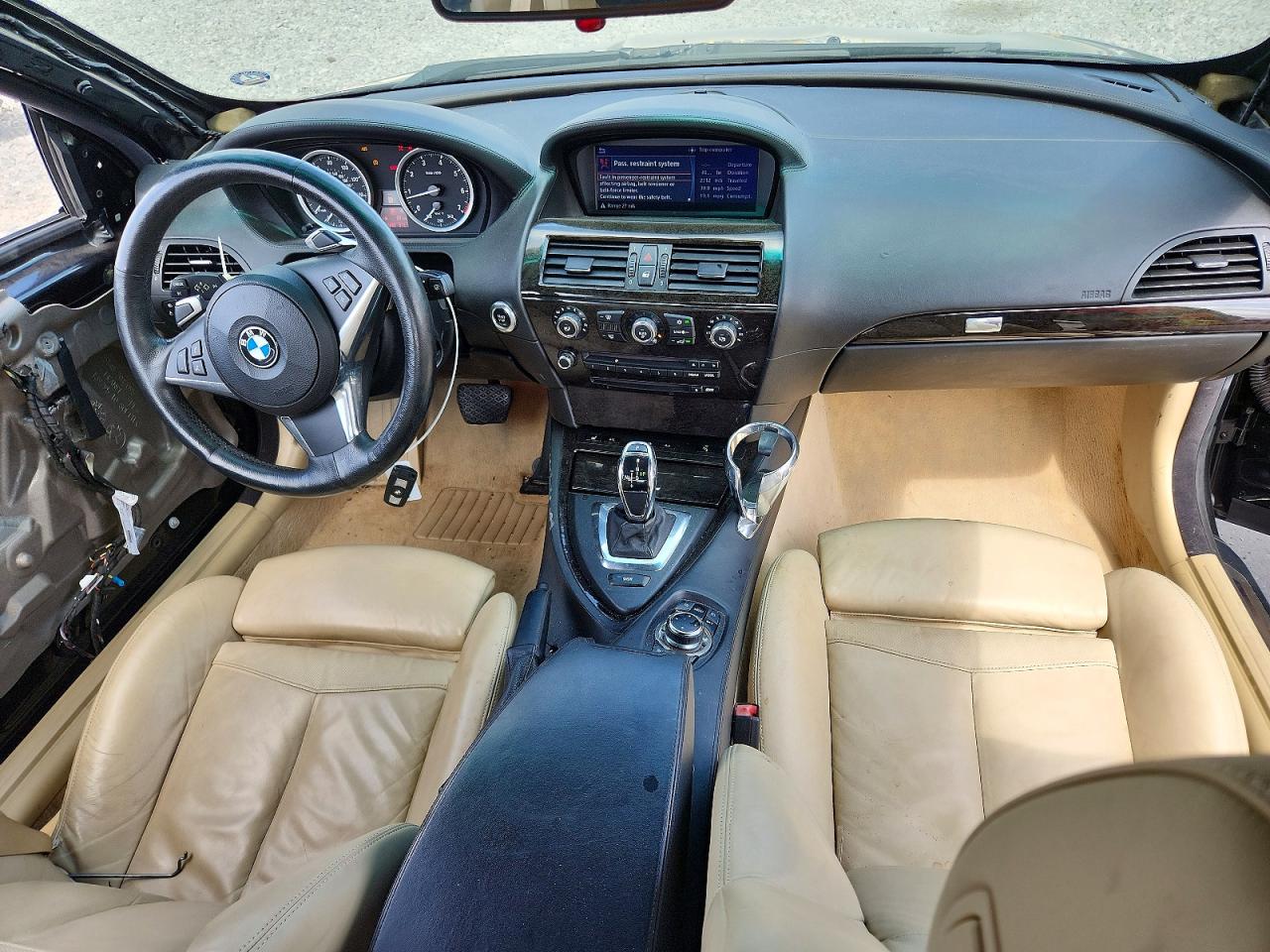 2009 Bmw 650 I Black vin: WBAEB53569CX64268