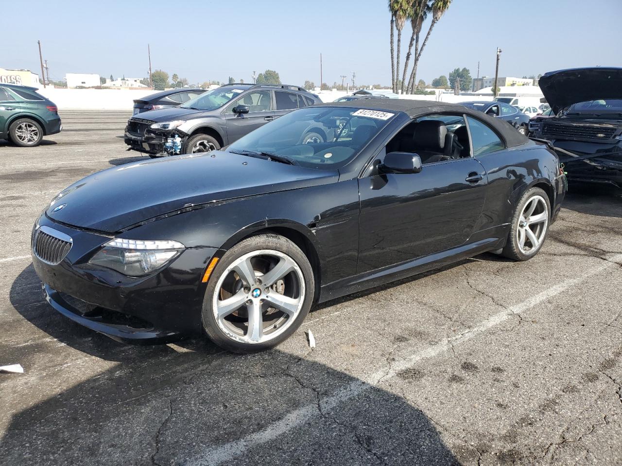 2008 Bmw 650 I Black vin: WBAEB53578CX61779