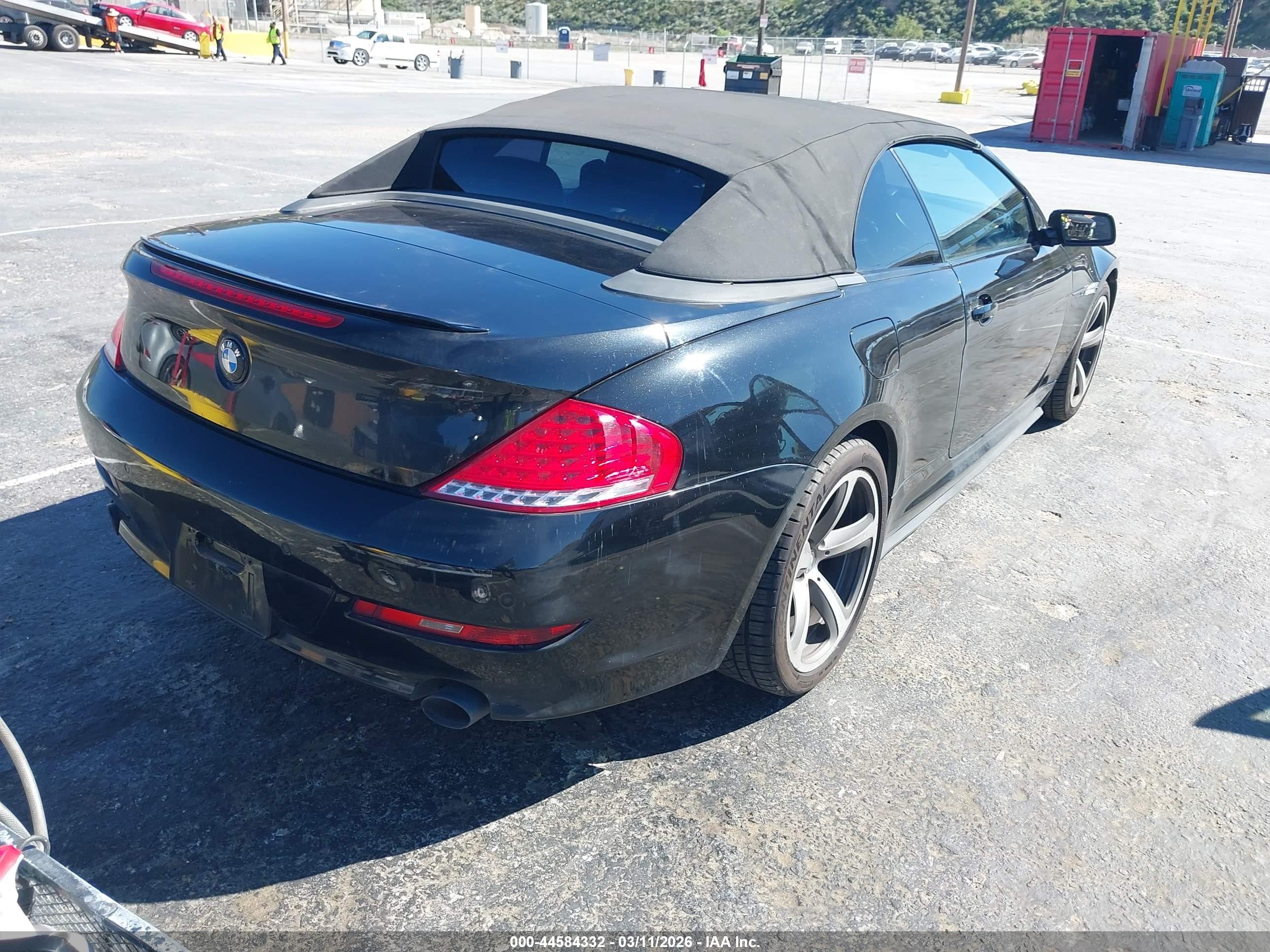 2008 Bmw 650i   Black vin: WBAEB53578CX61989