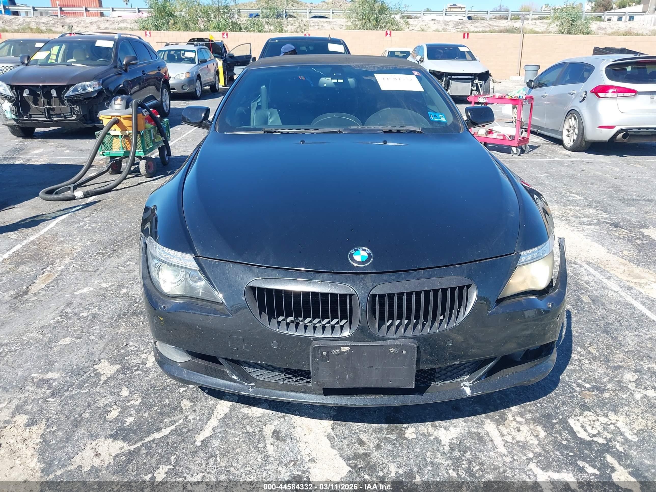2008 Bmw 650i   Black vin: WBAEB53578CX61989