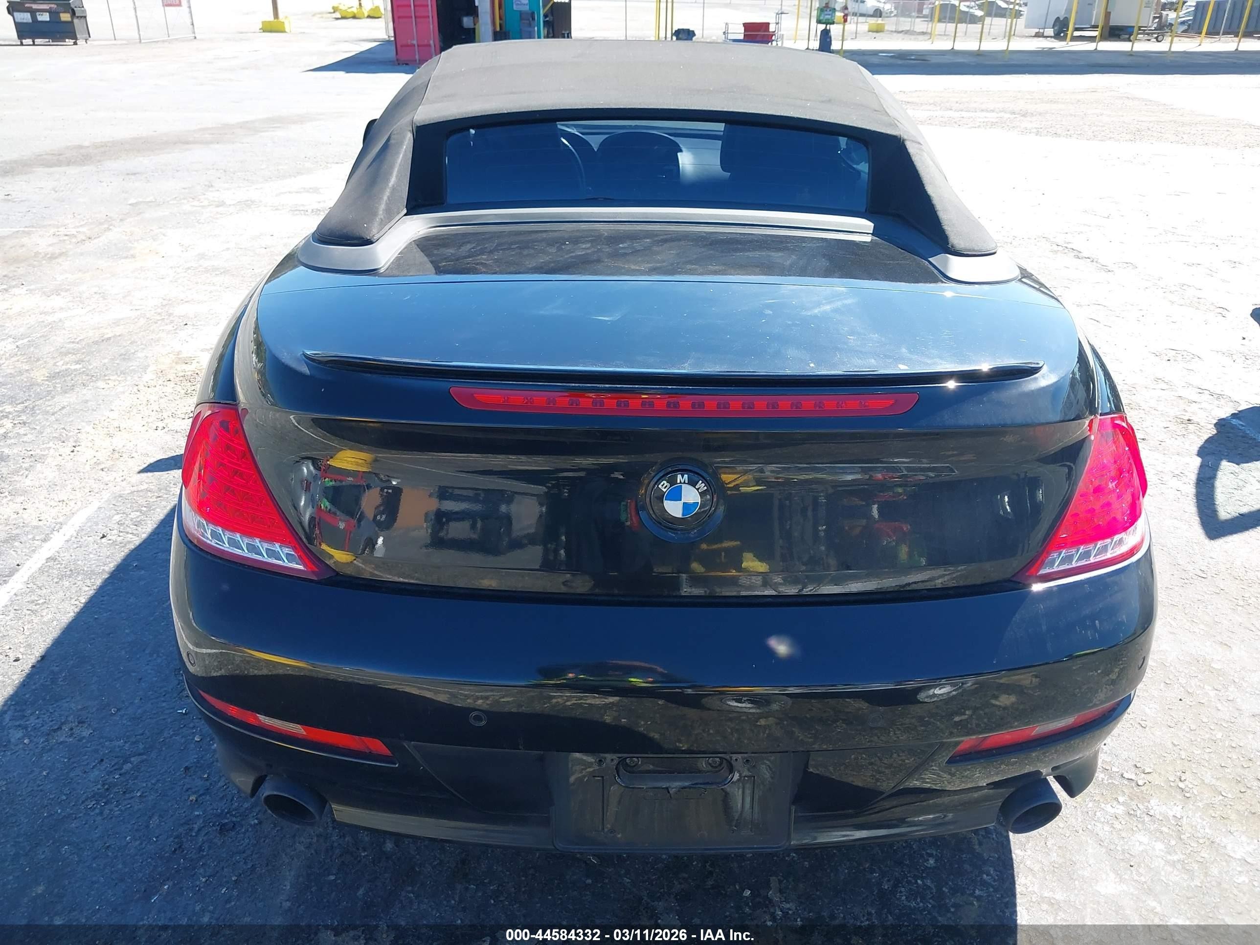 2008 Bmw 650i   Black vin: WBAEB53578CX61989