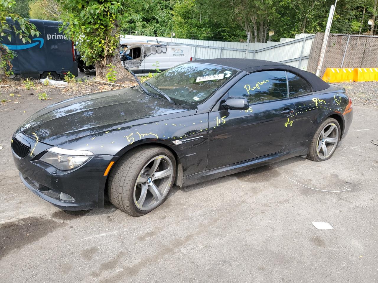2009 Bmw 650 I Black vin: WBAEB53579CX64991