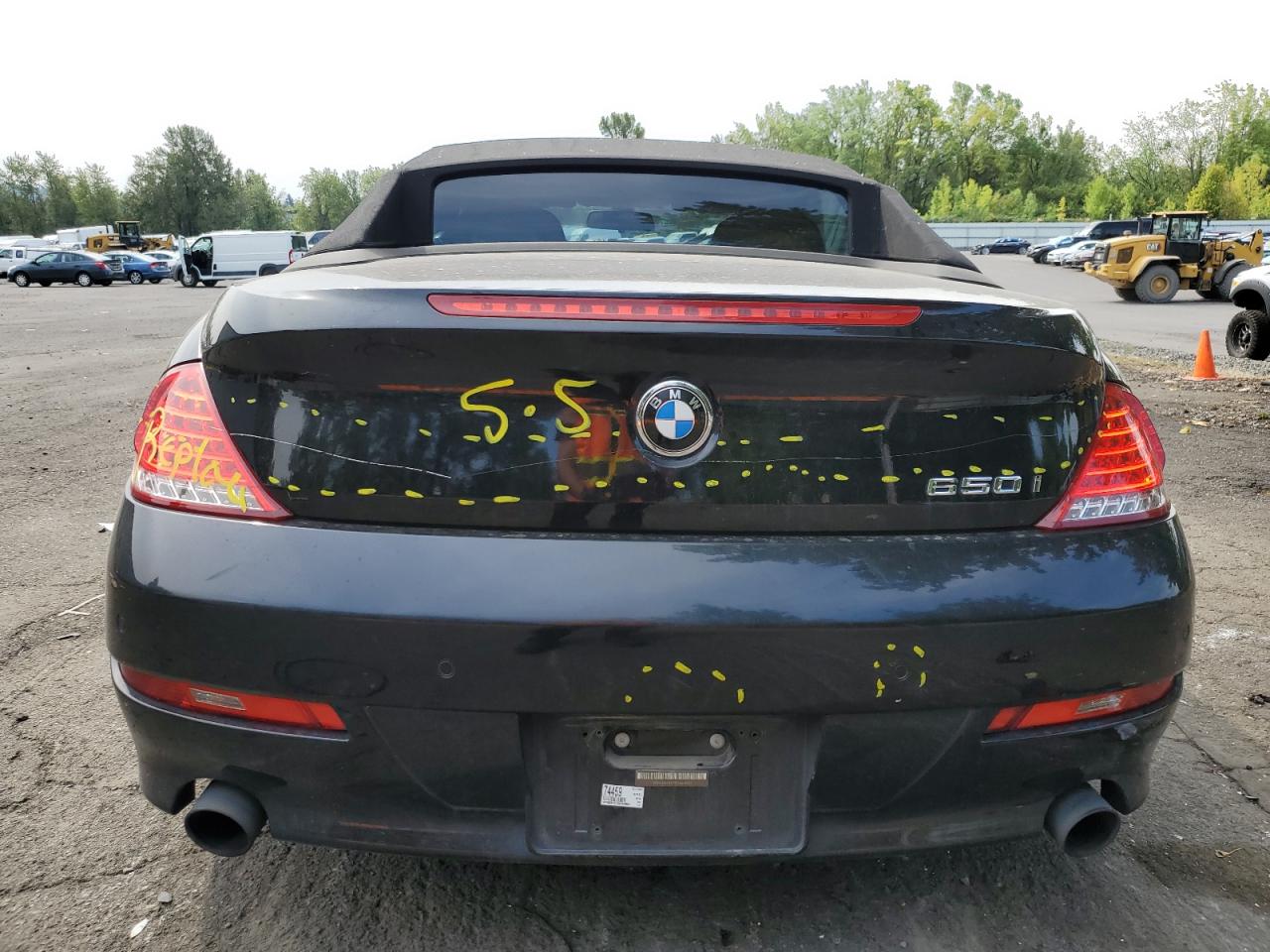 2009 Bmw 650 I Black vin: WBAEB53579CX64991