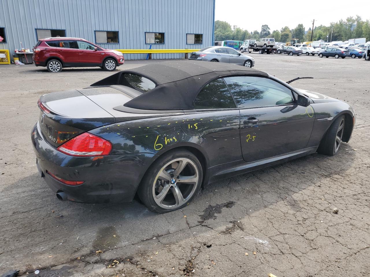 2009 Bmw 650 I Black vin: WBAEB53579CX64991