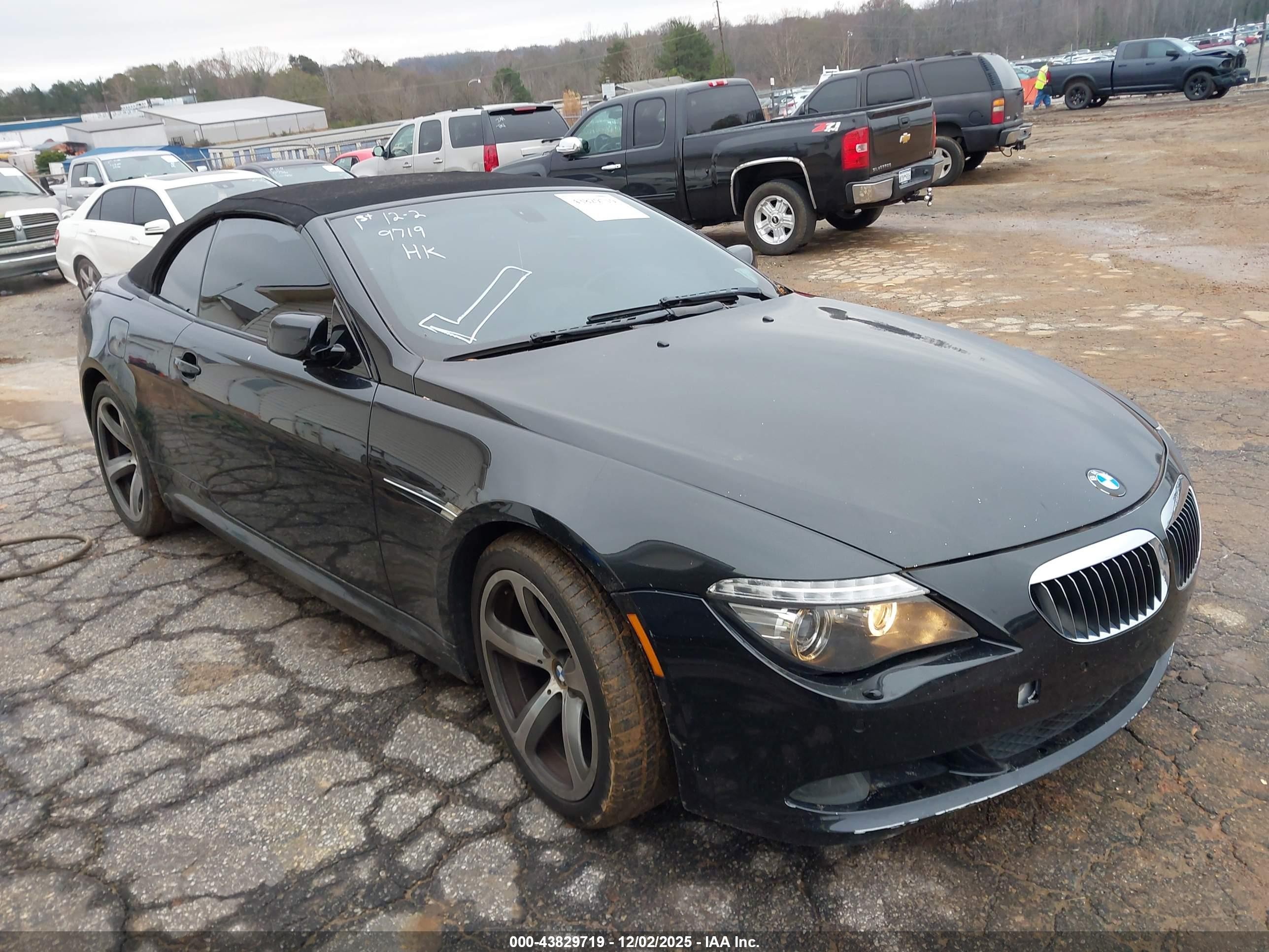 2008 Bmw 650i   Black vin: WBAEB53588CX63203