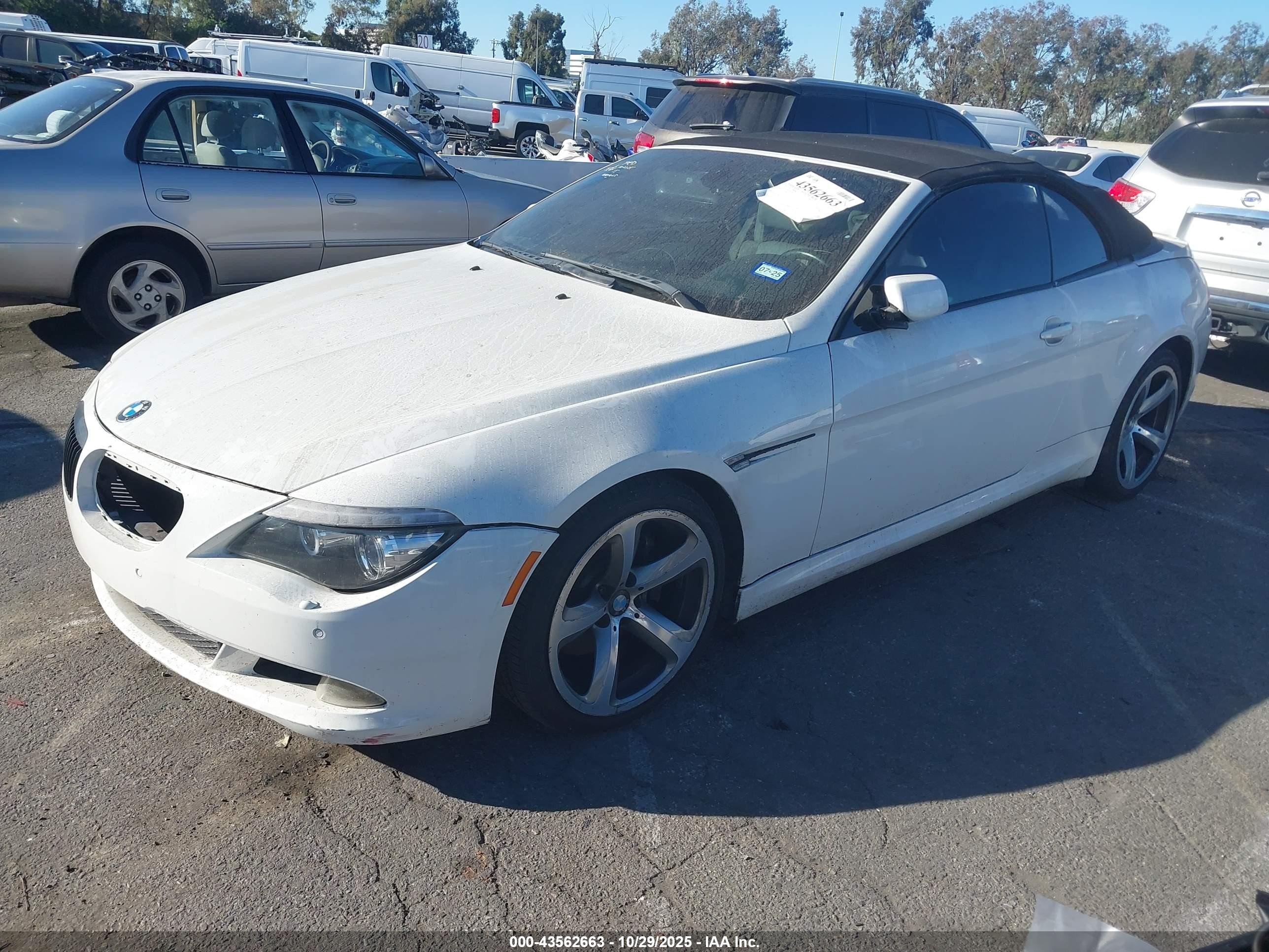 2009 Bmw 650i   White vin: WBAEB53589CX64272