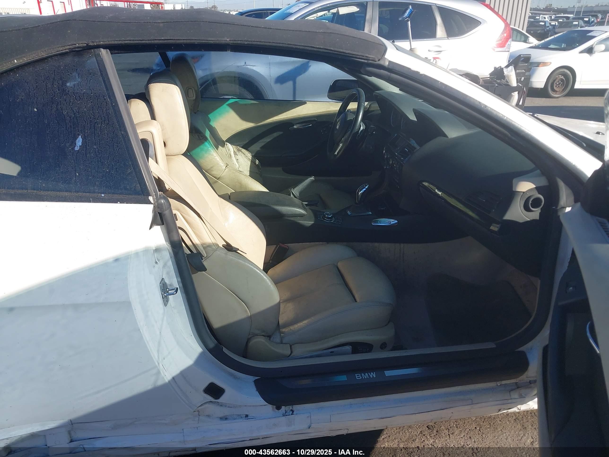 2009 Bmw 650i   White vin: WBAEB53589CX64272
