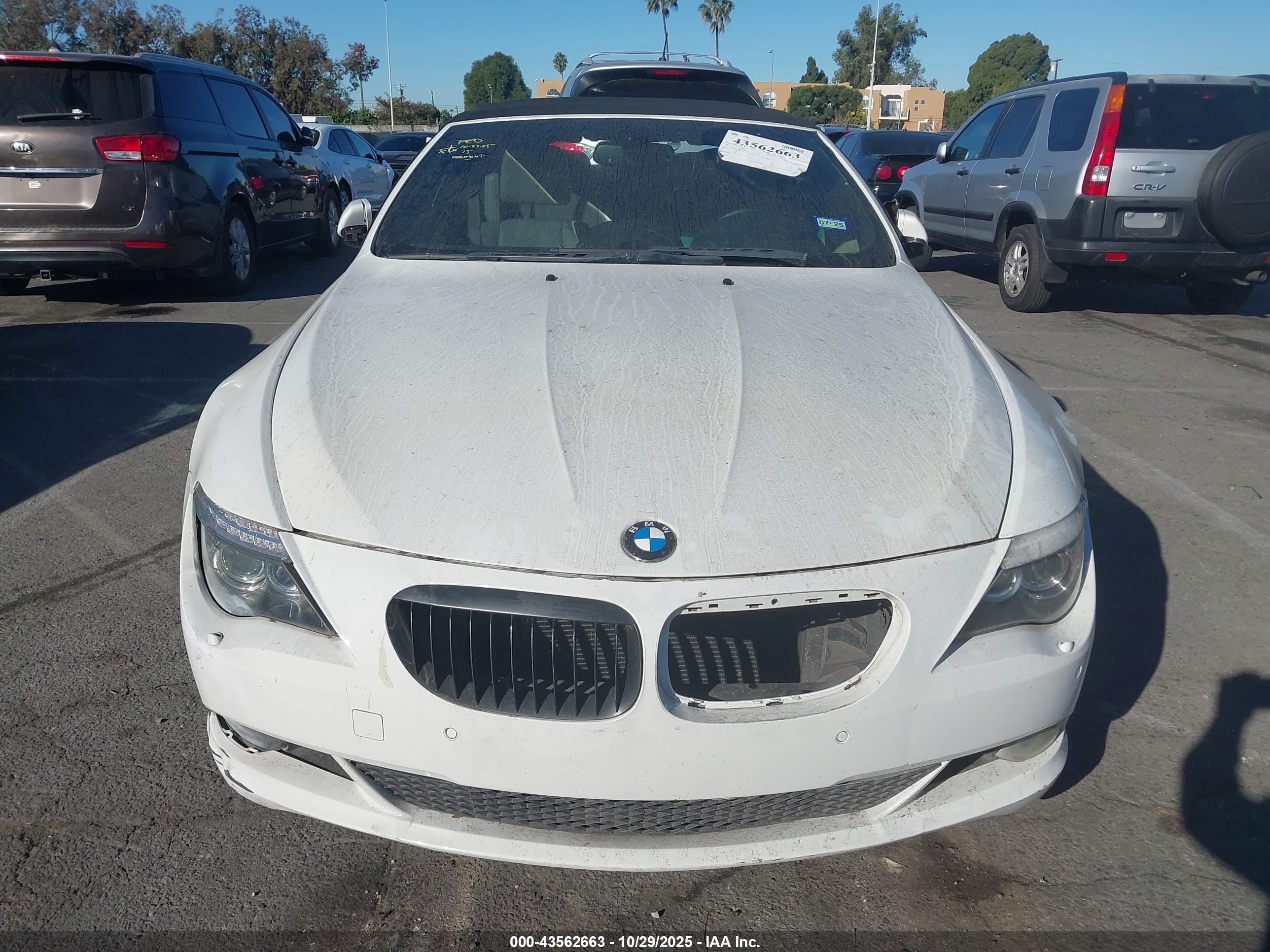 2009 Bmw 650i   White vin: WBAEB53589CX64272