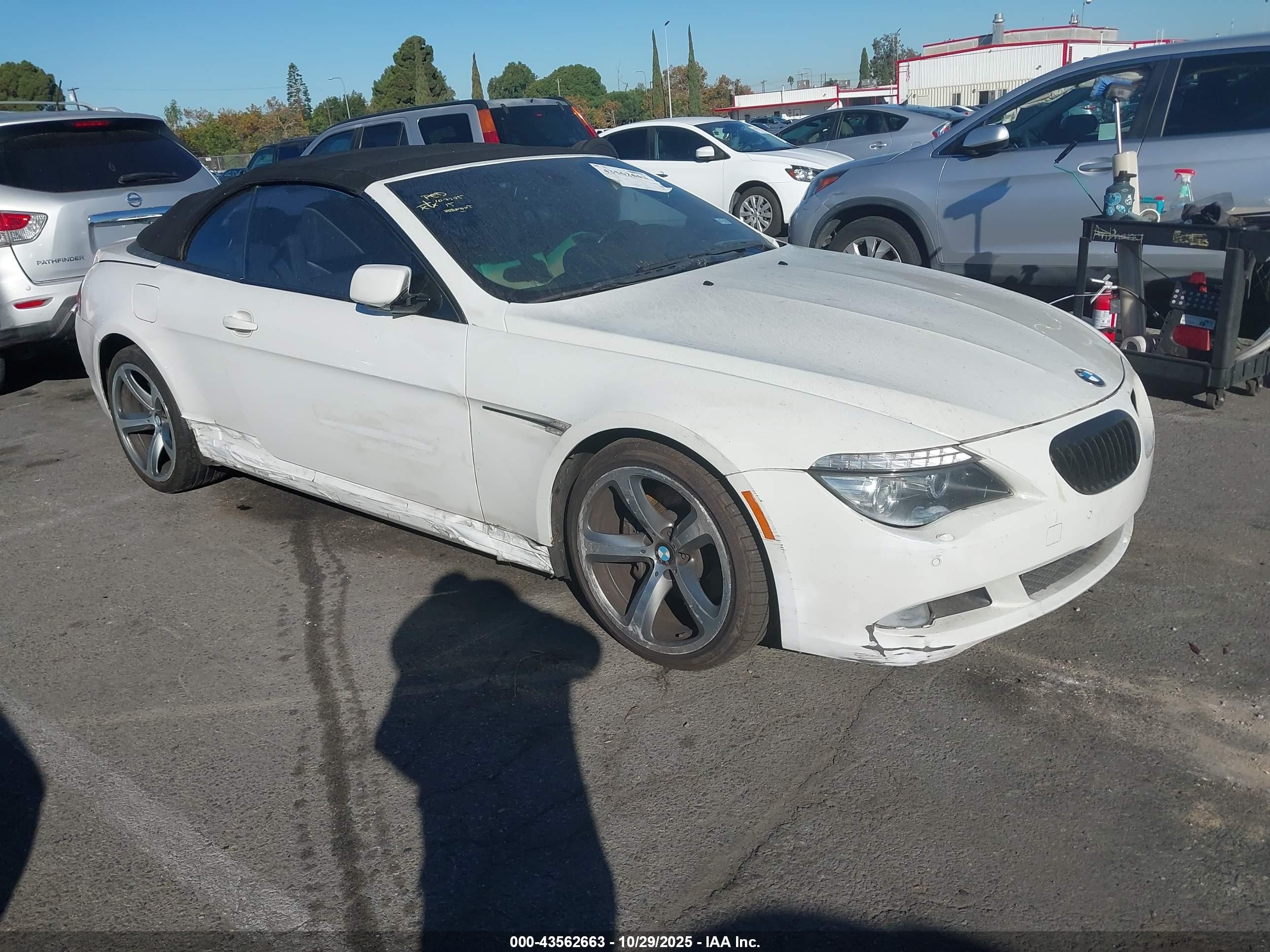 2009 Bmw 650i   White vin: WBAEB53589CX64272