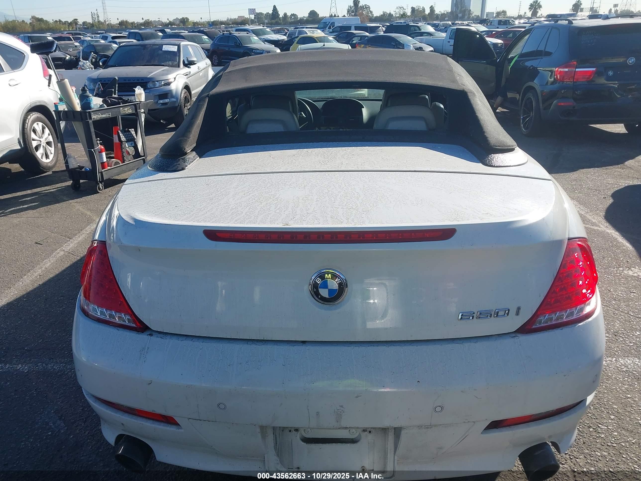 2009 Bmw 650i   White vin: WBAEB53589CX64272