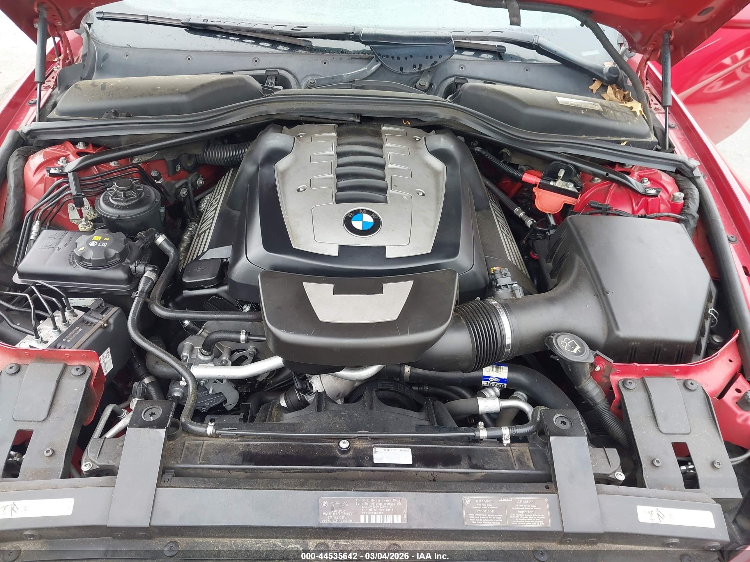 2009 Bmw 650i   Red vin: WBAEB53589CX64949