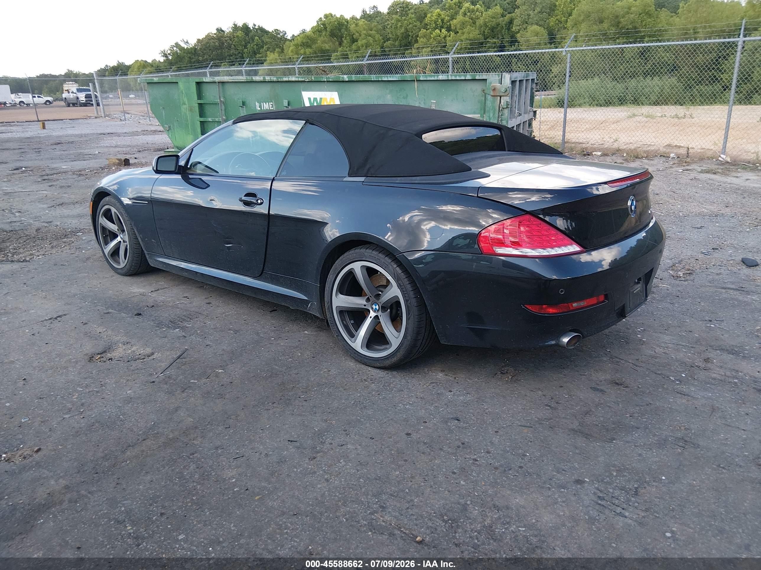 2008 Bmw 650i   Black vin: WBAEB53598CX62321