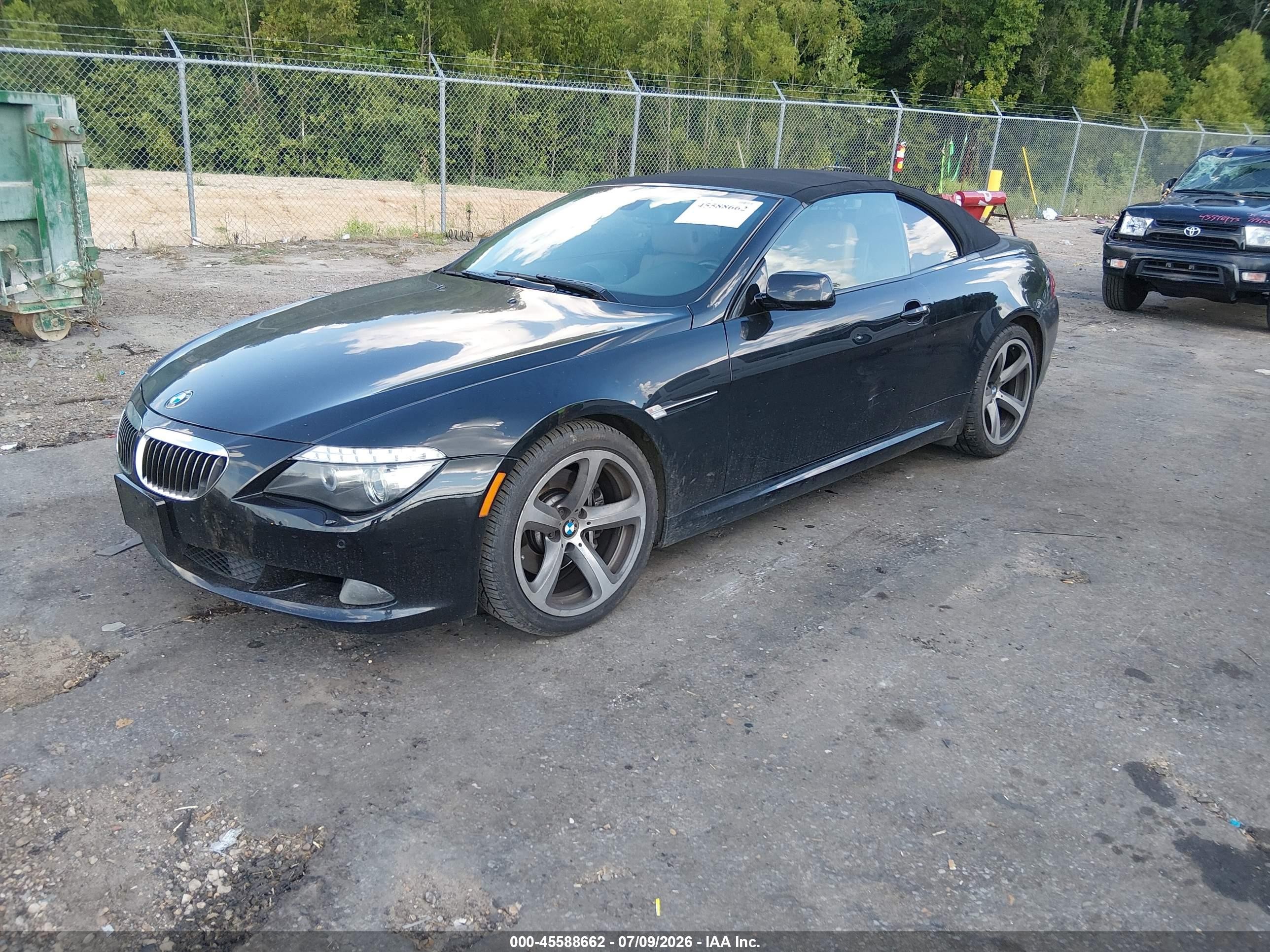 2008 Bmw 650i   Black vin: WBAEB53598CX62321