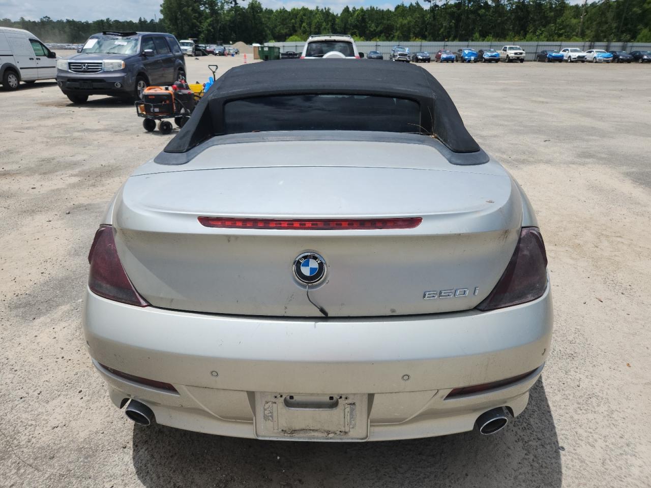 2008 Bmw 650 I Silver vin: WBAEB535X8CX60173