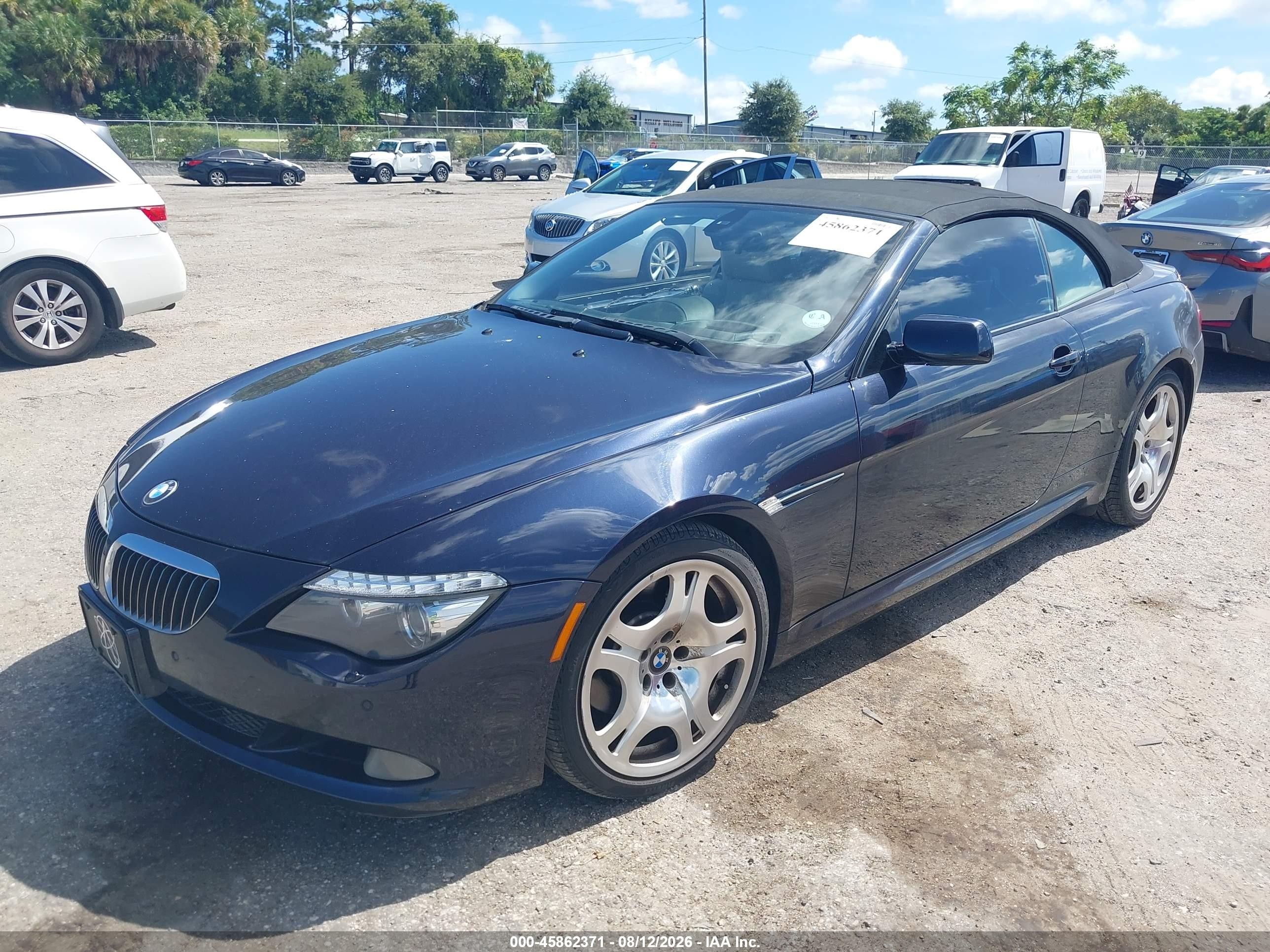 2008 Bmw 650i   Dark Blue vin: WBAEB535X8CX62005
