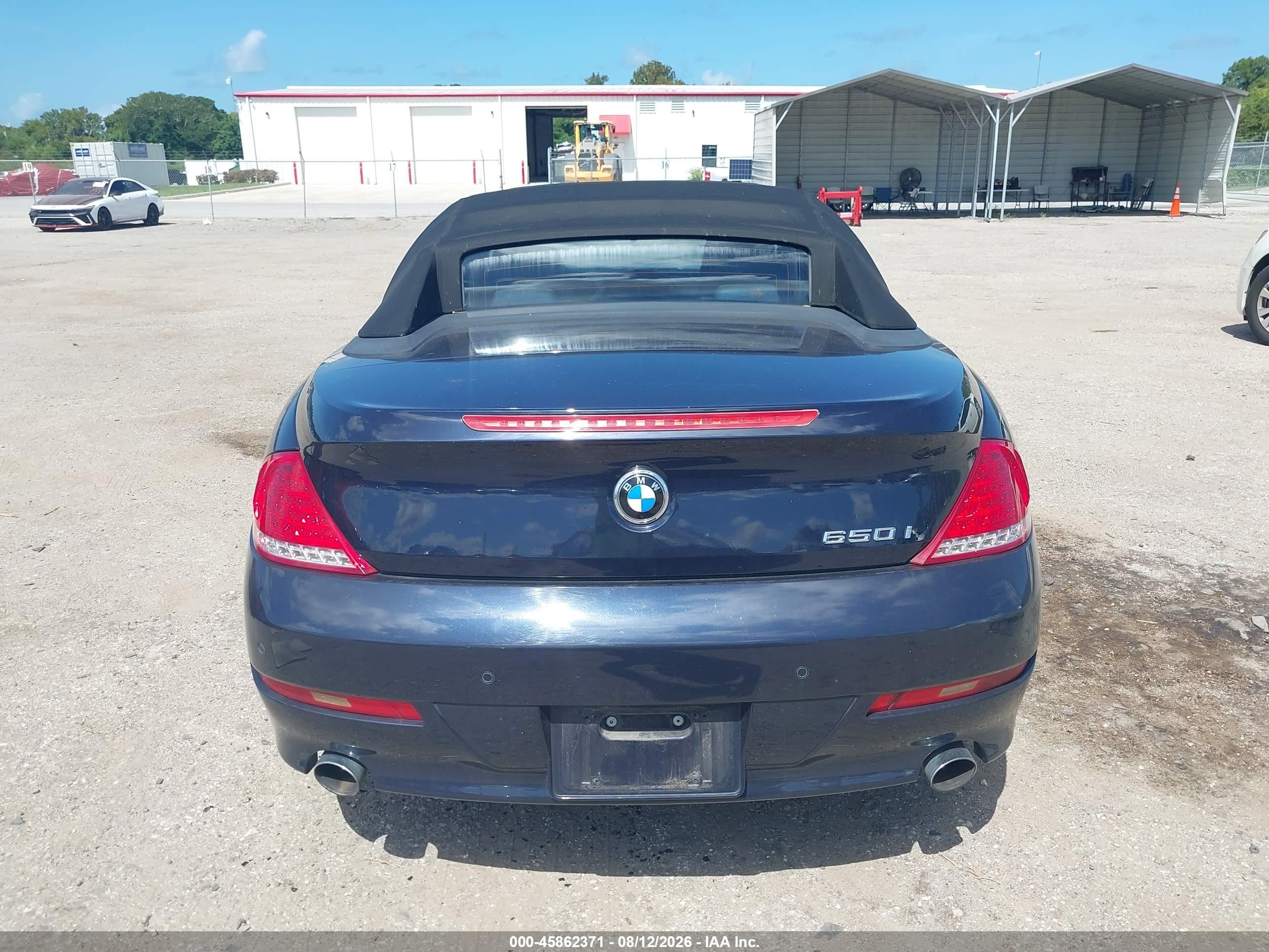 2008 Bmw 650i   Dark Blue vin: WBAEB535X8CX62005