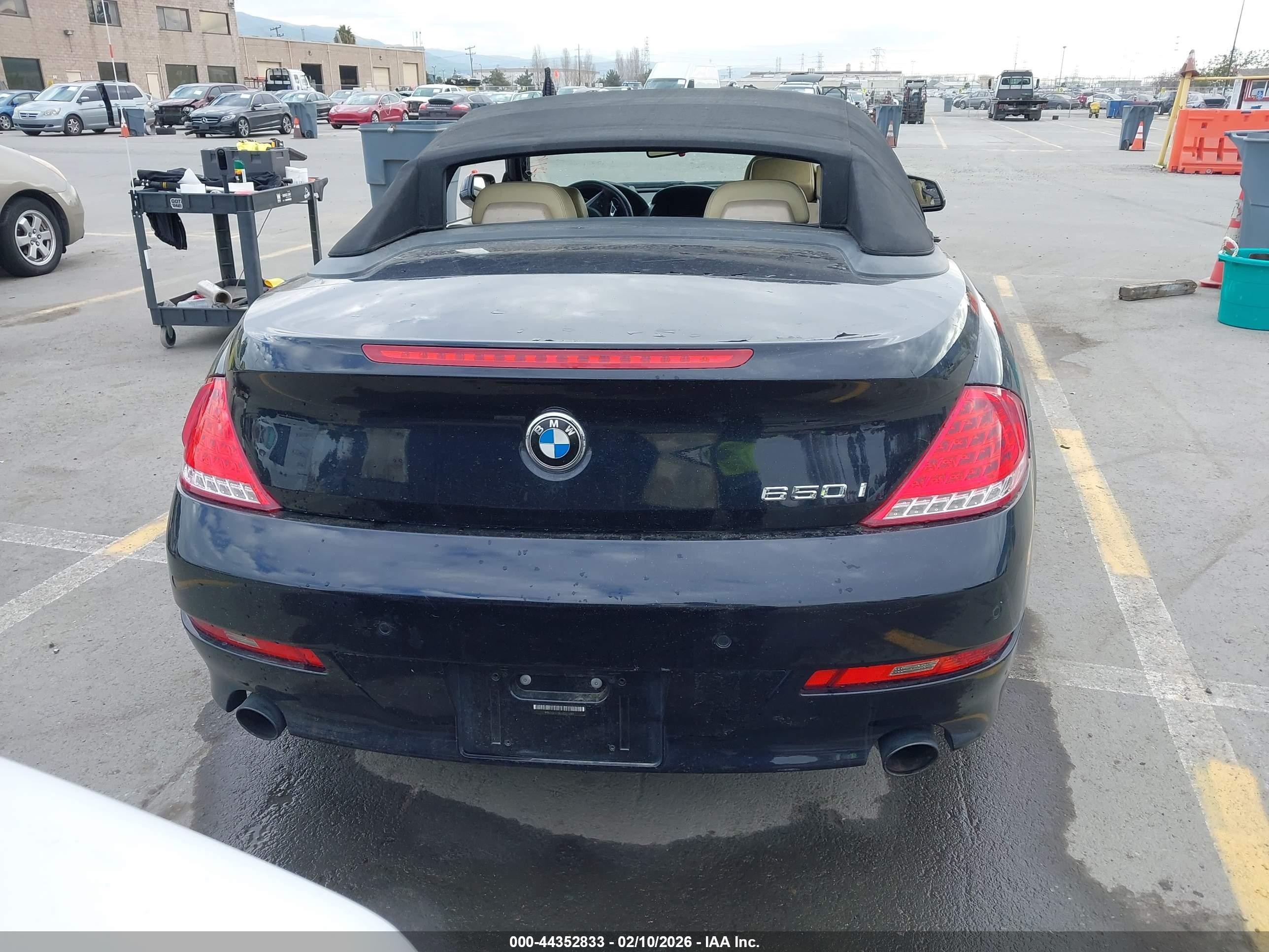 2010 Bmw 650i   Black vin: WBAEB5C50AC225245
