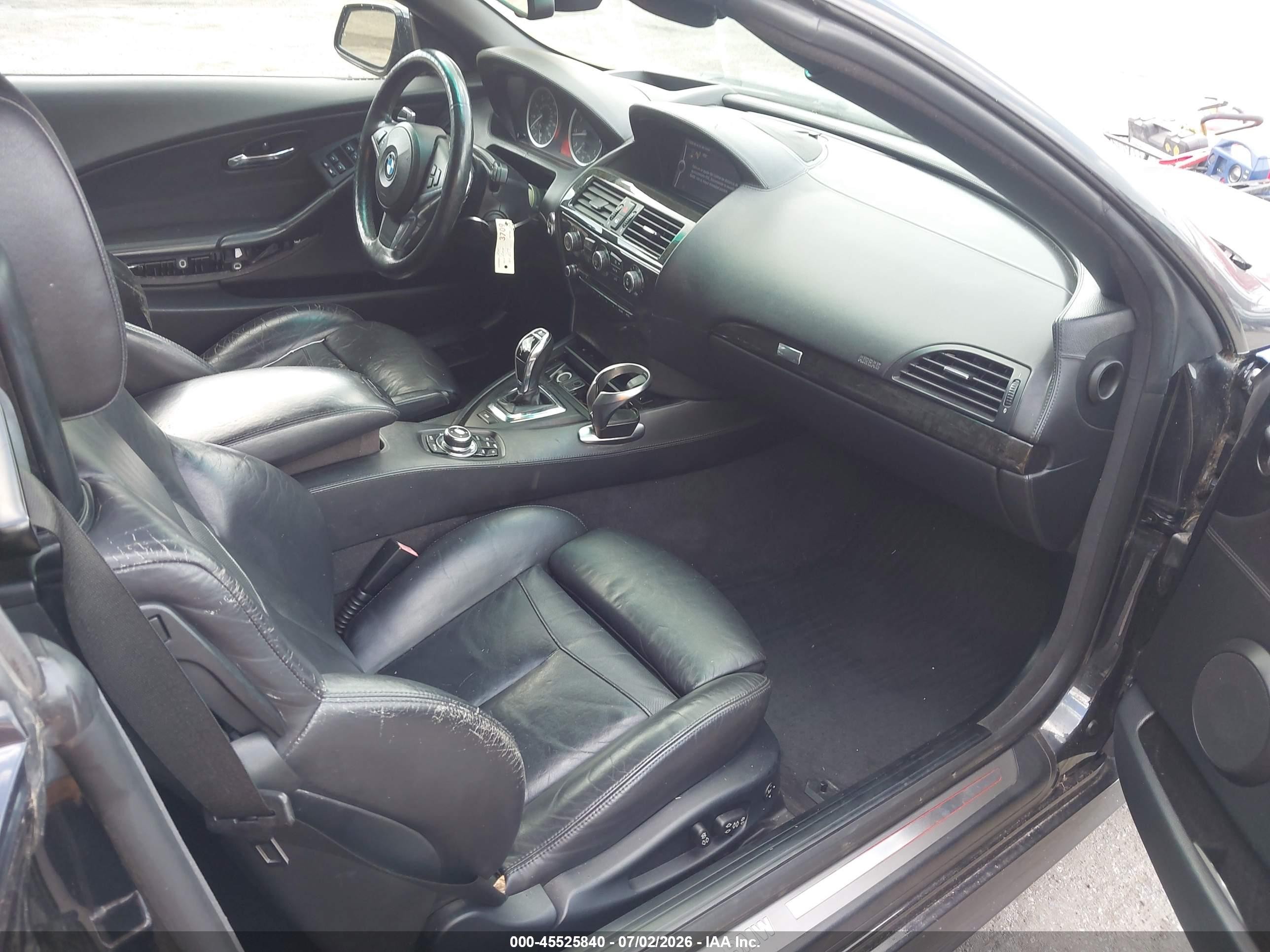 2010 Bmw 650i   Black vin: WBAEB5C51AC224914