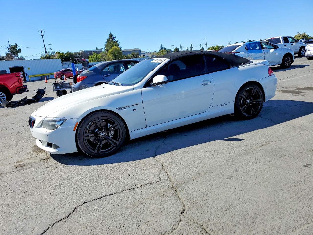 2010 Bmw 650 I White vin: WBAEB5C51AC225982
