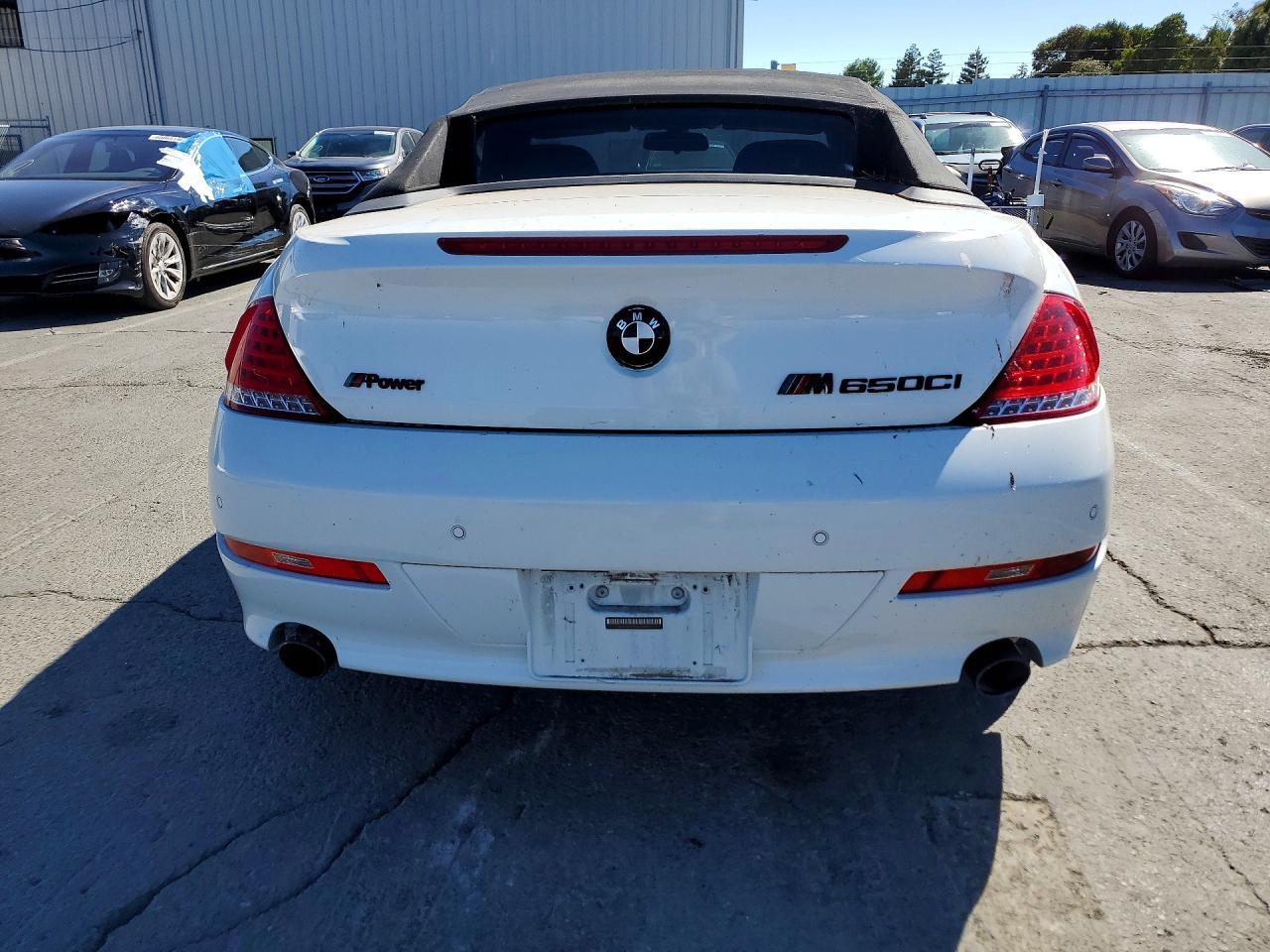 2010 Bmw 650 I White vin: WBAEB5C51AC225982