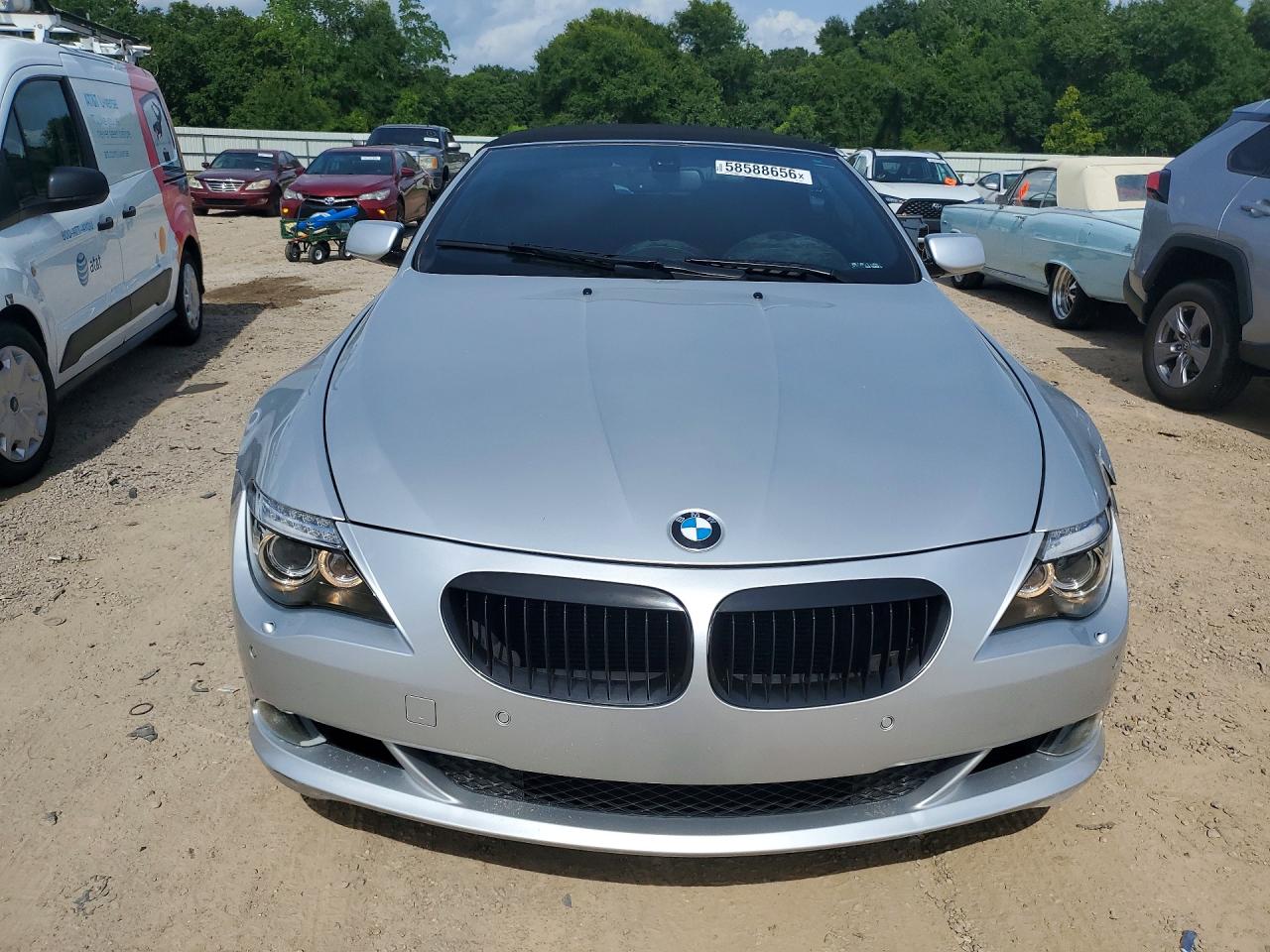 2010 Bmw 650 I Серебряный vin: WBAEB5C54AC224650