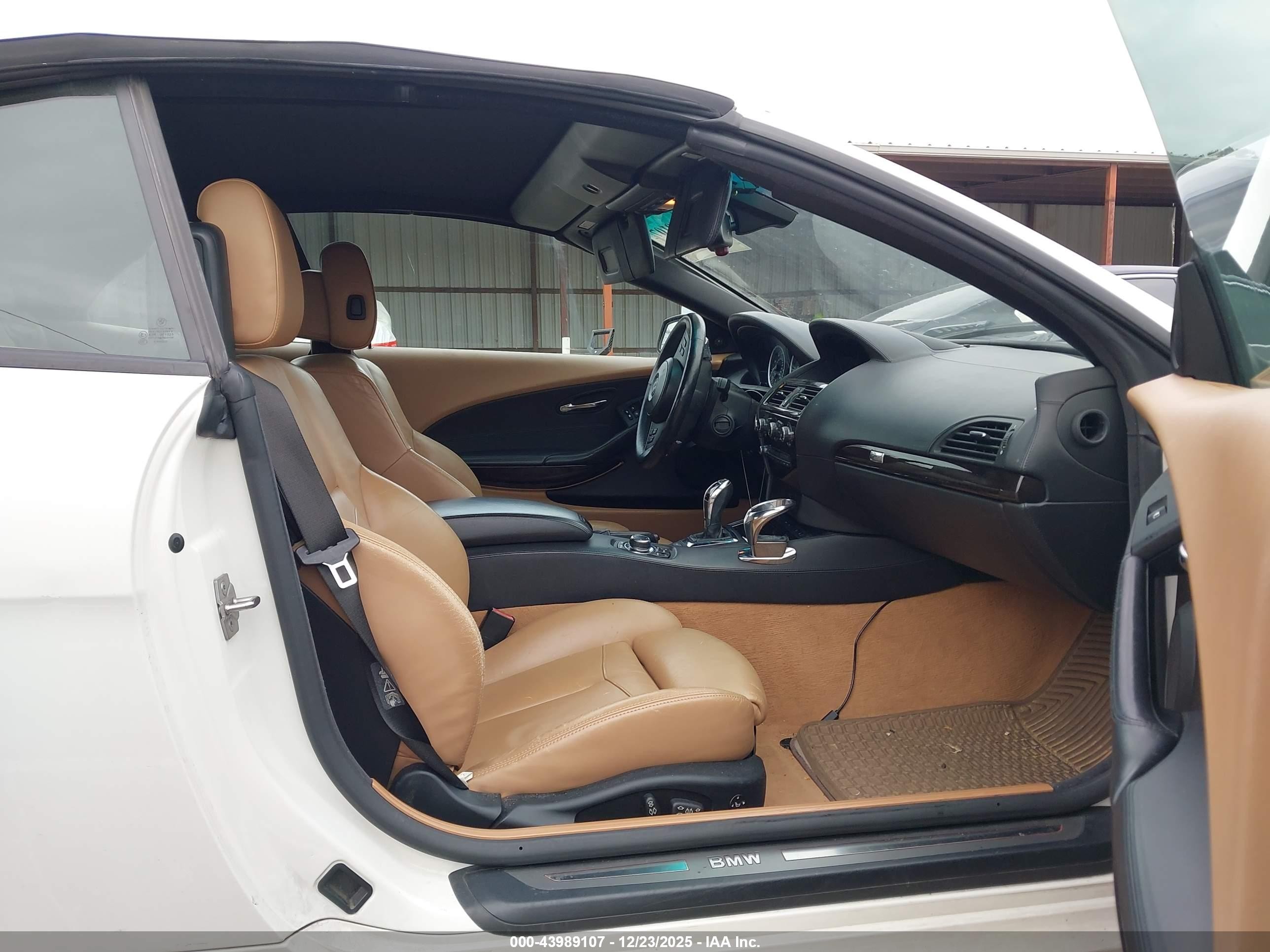 2010 Bmw 650i   Белый vin: WBAEB5C54AC226222