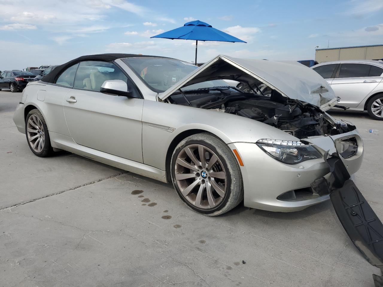 2010 Bmw 650 I Silver vin: WBAEB5C55AC225693