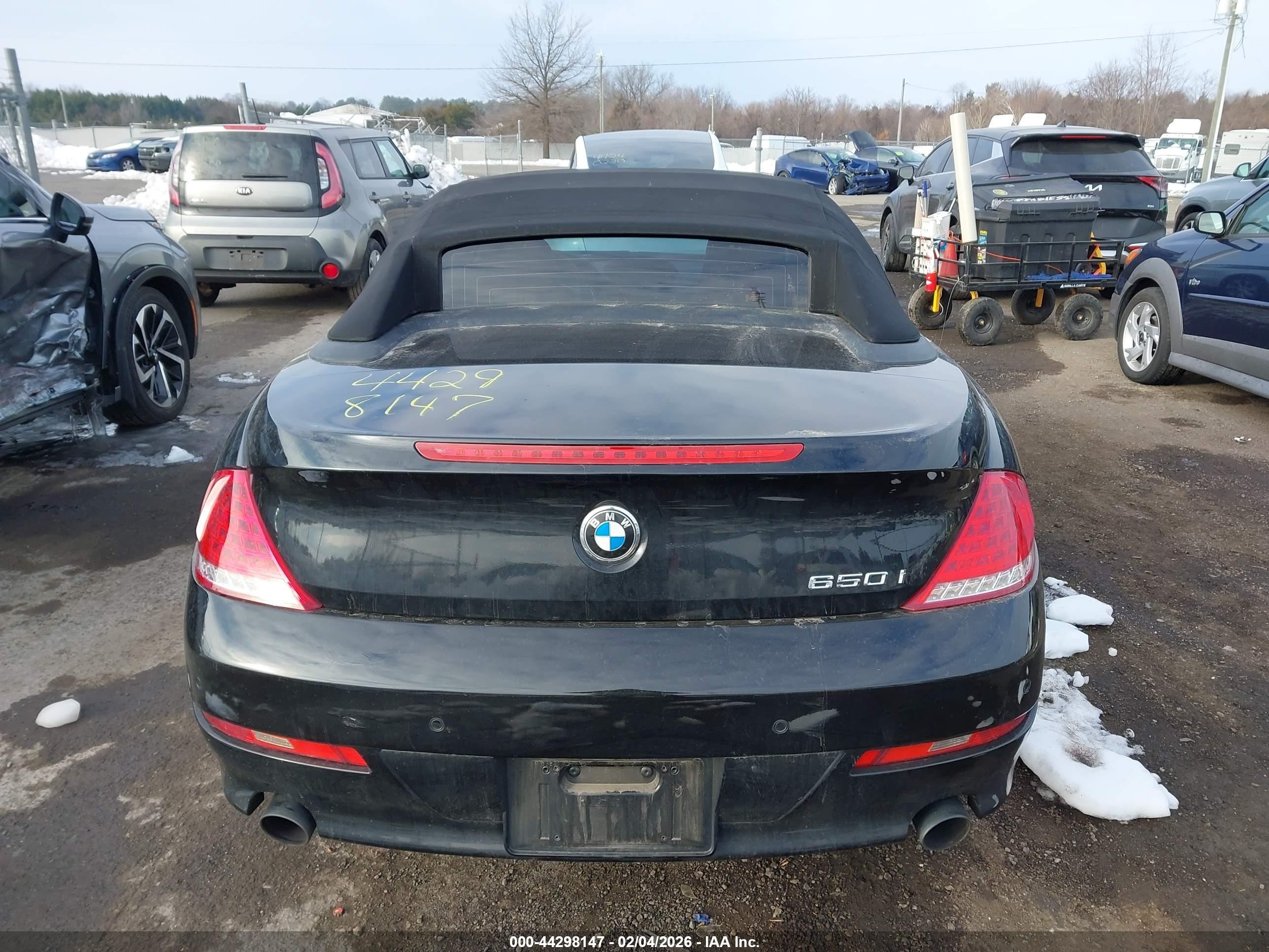 2010 Bmw 650i   Черный vin: WBAEB5C59AC225566