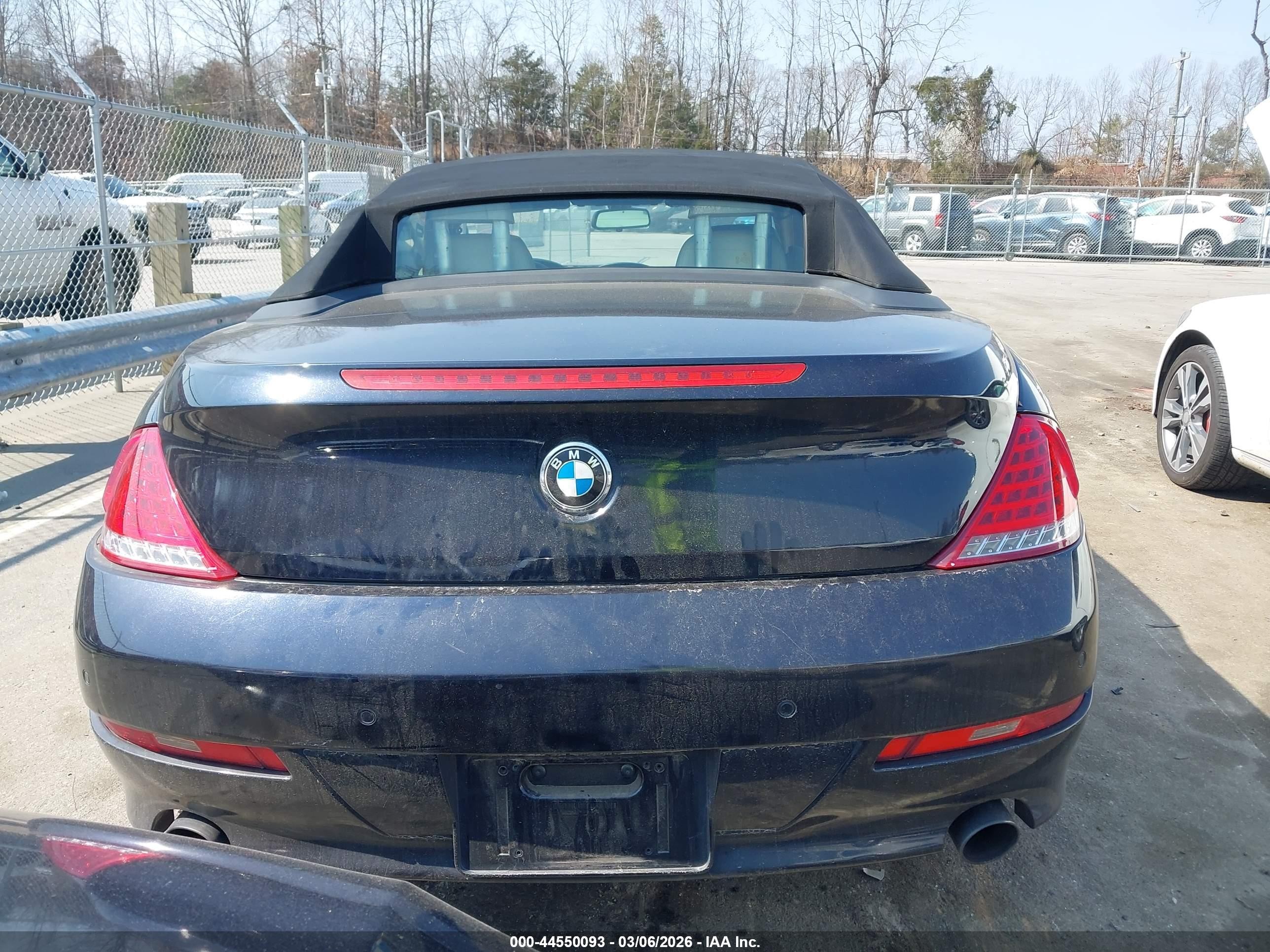 2010 Bmw 650i   Dark Blue vin: WBAEB5C59AC225809