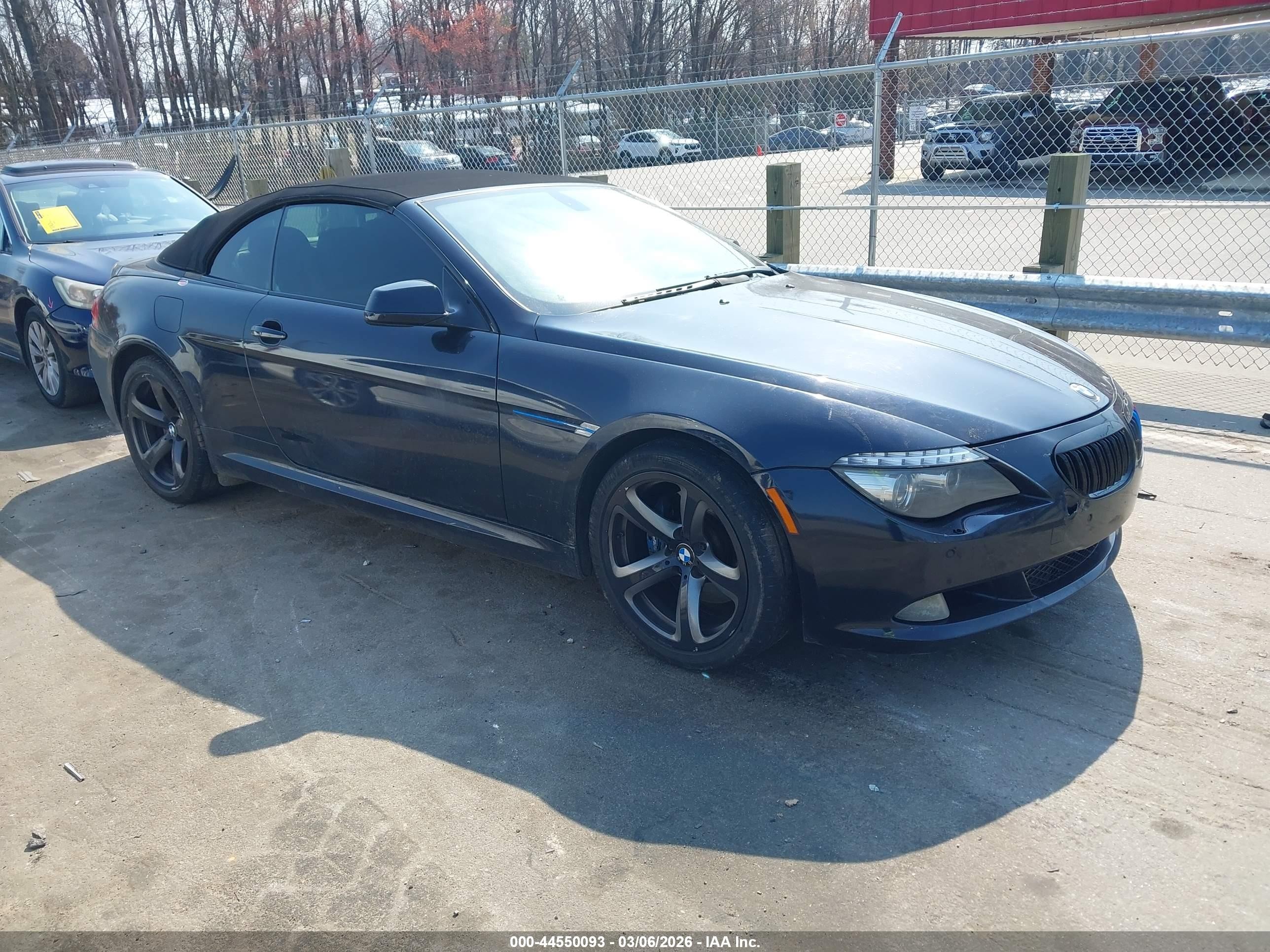 2010 Bmw 650i   Dark Blue vin: WBAEB5C59AC225809