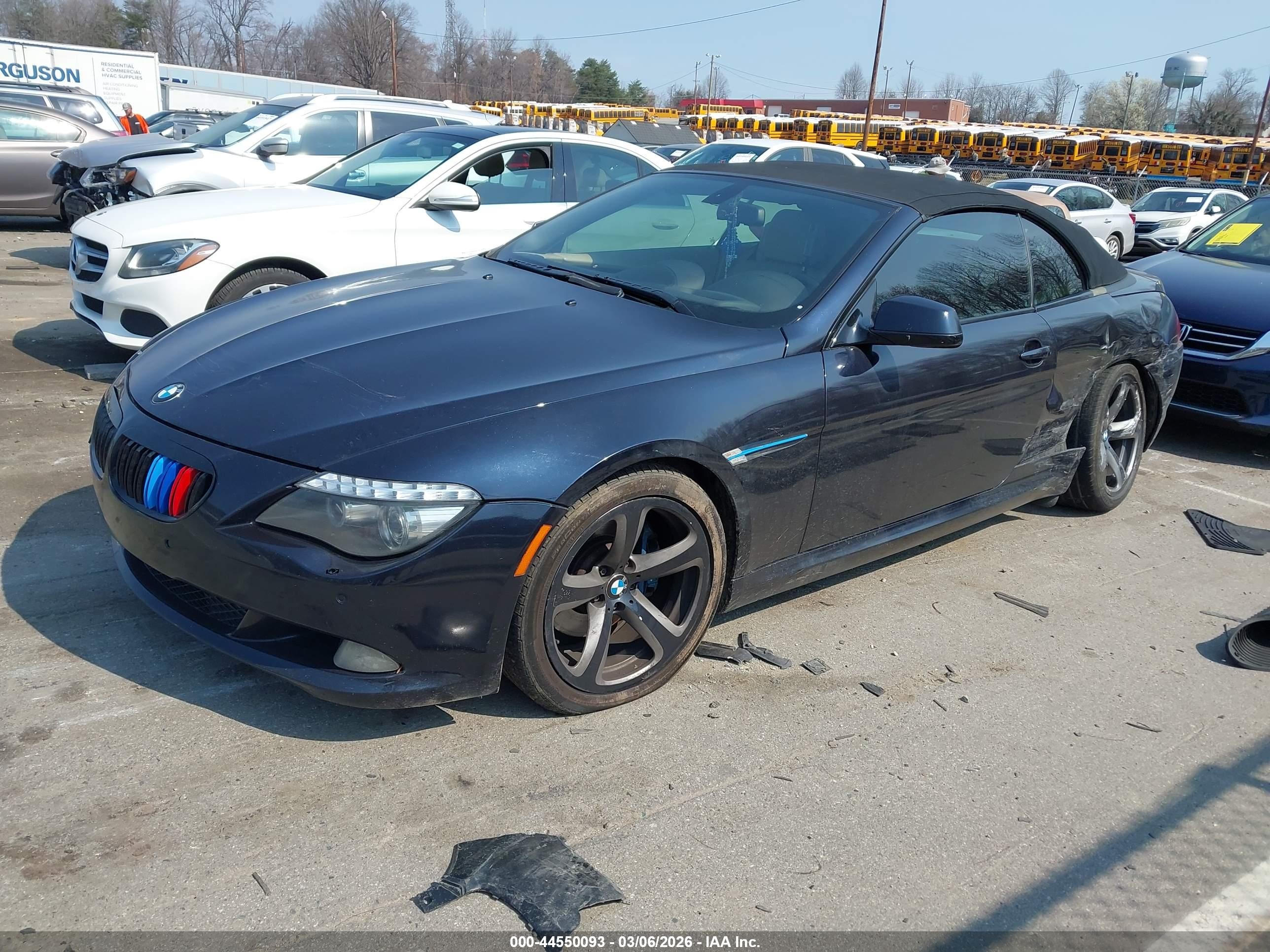 2010 Bmw 650i   Dark Blue vin: WBAEB5C59AC225809