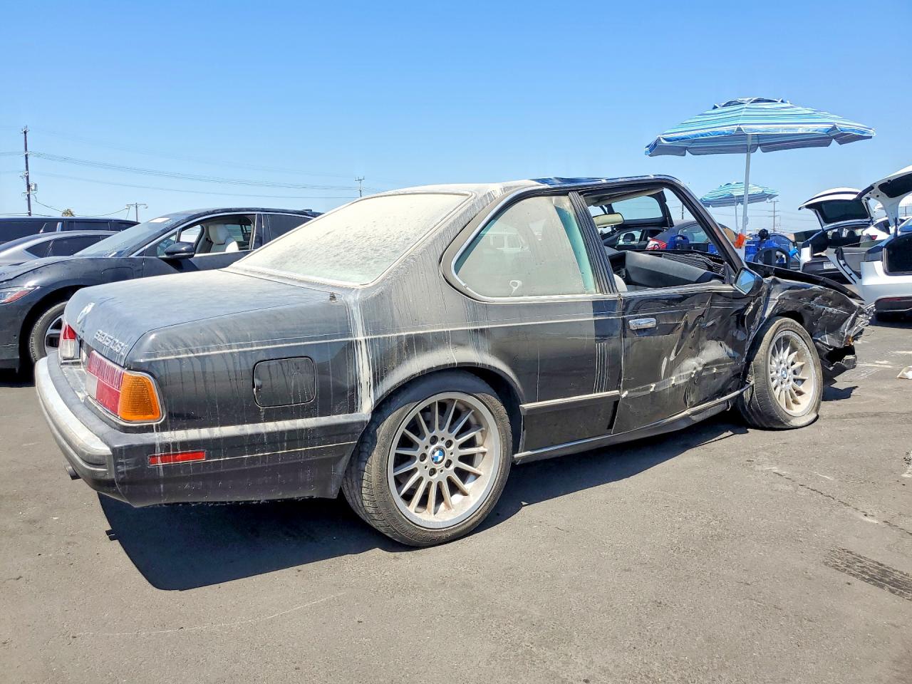1988 Bmw 635 Csi Automatic Black vin: WBAEC8413J3267418