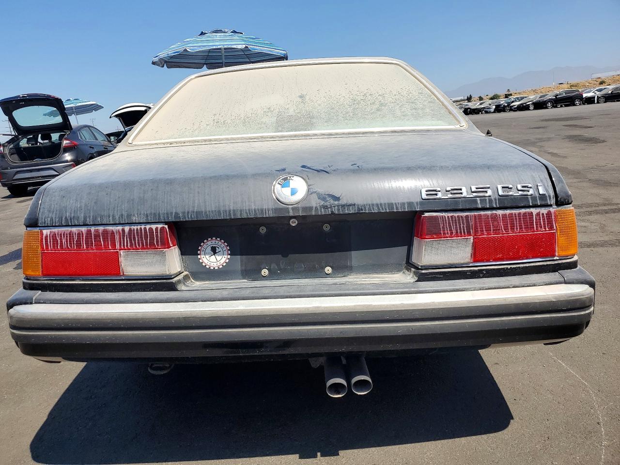 1988 Bmw 635 Csi Automatic Black vin: WBAEC8413J3267418