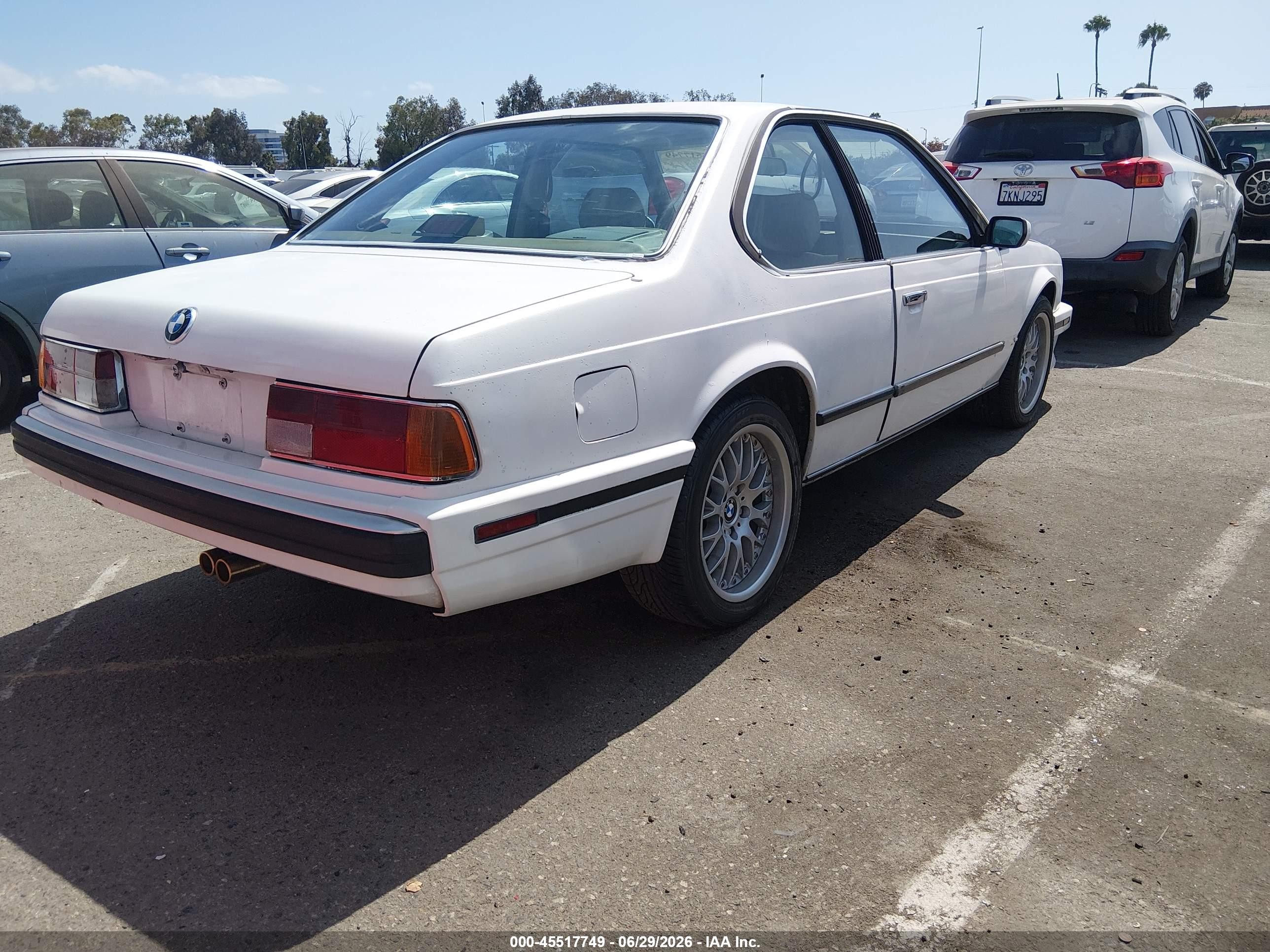 1988 Bmw 635 Csi Automatic White vin: WBAEC8418J3267558