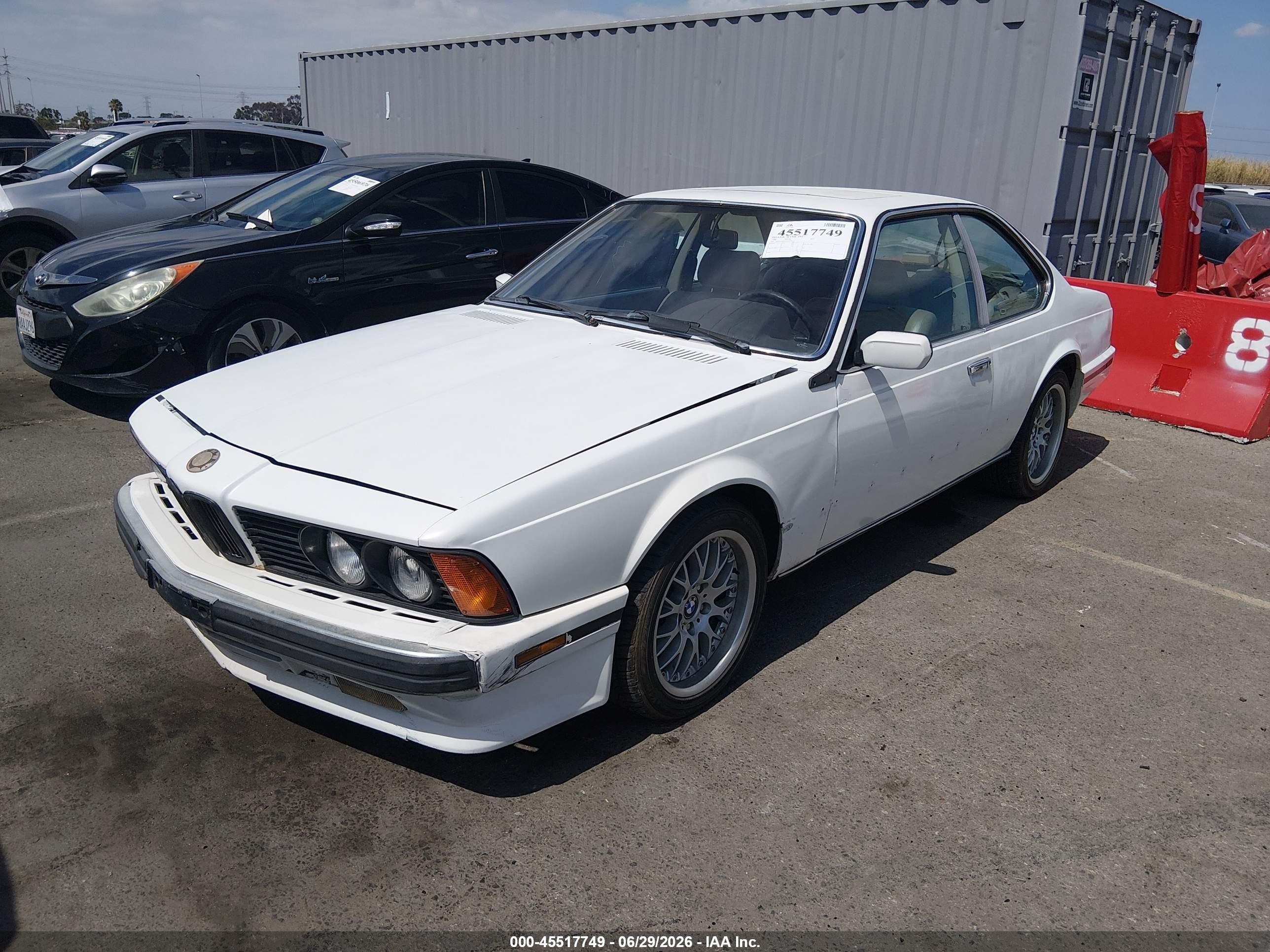 1988 Bmw 635 Csi Automatic White vin: WBAEC8418J3267558