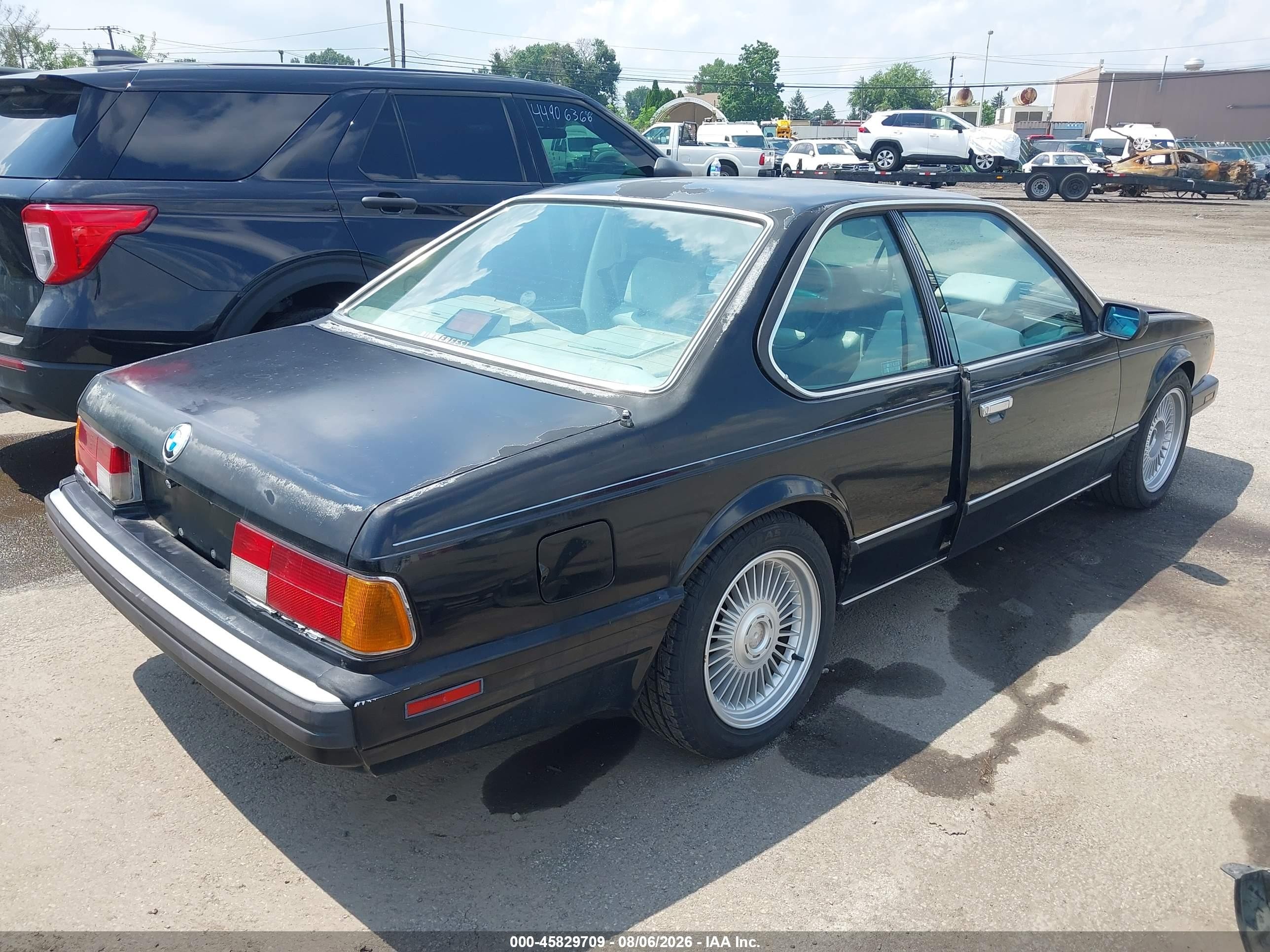 1988 Bmw 635 Csi Automatic Black vin: WBAEC8419J3266421