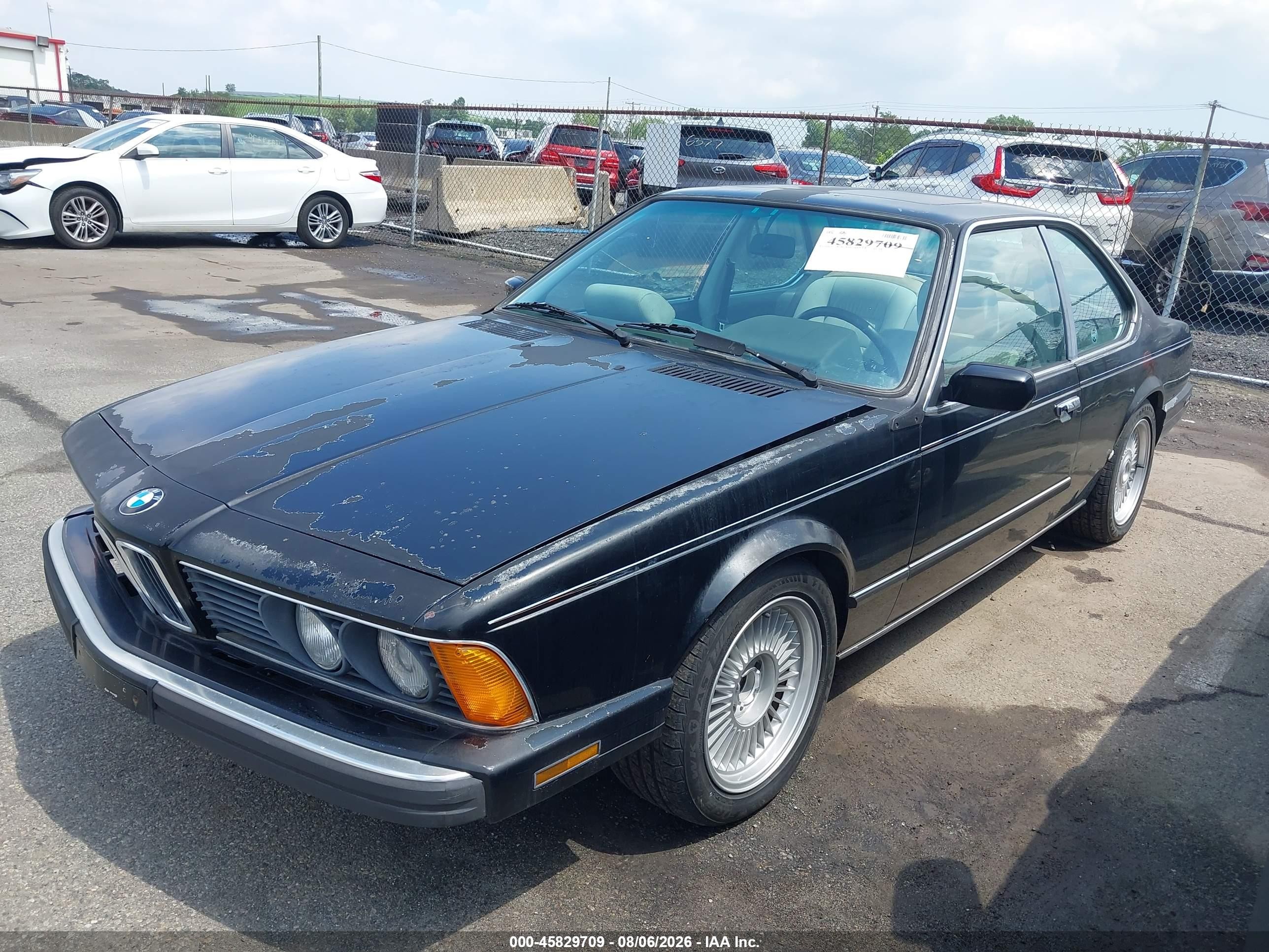 1988 Bmw 635 Csi Automatic Black vin: WBAEC8419J3266421