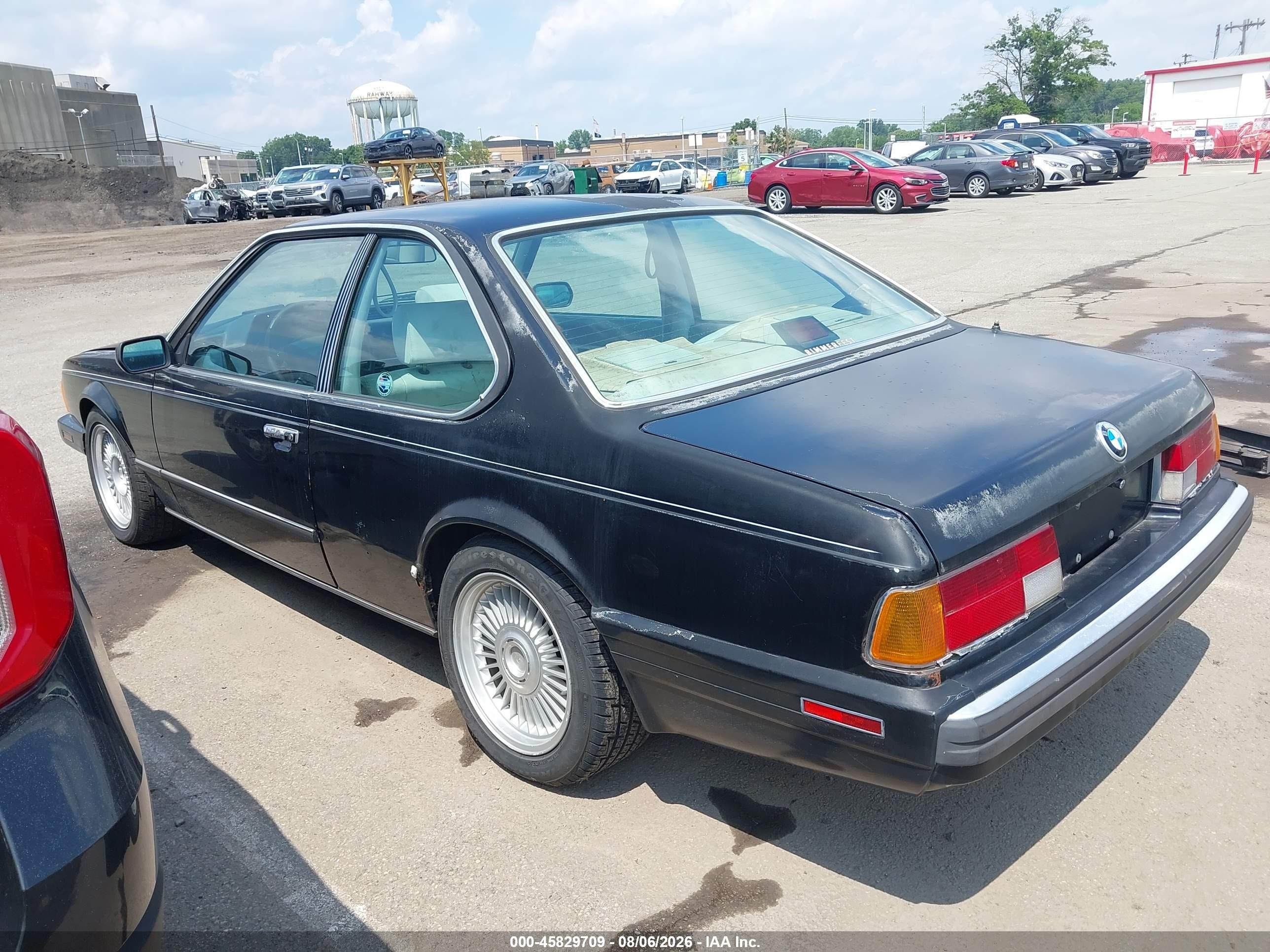 1988 Bmw 635 Csi Automatic Black vin: WBAEC8419J3266421