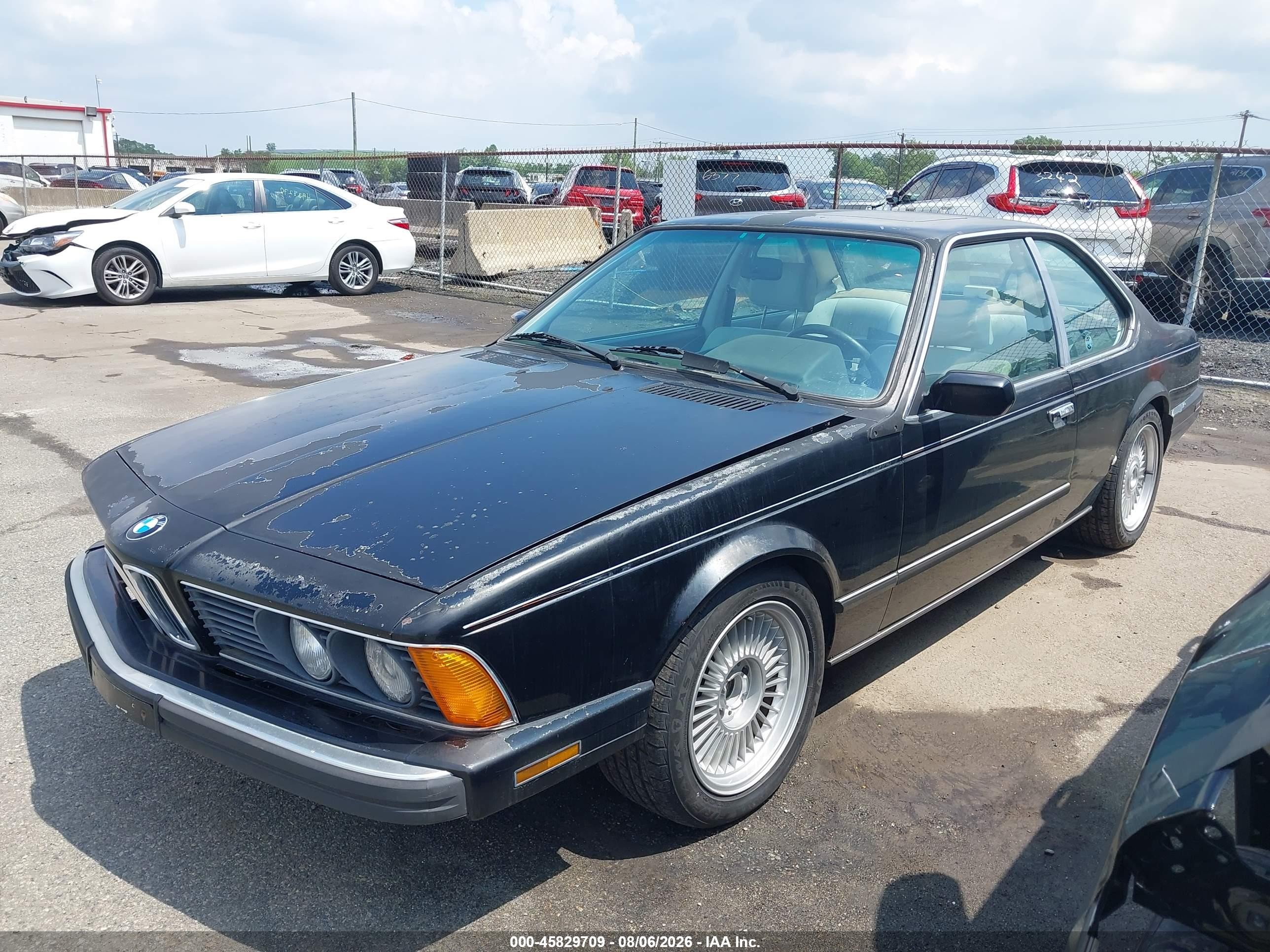 1988 Bmw 635 Csi Automatic Black vin: WBAEC8419J3266421