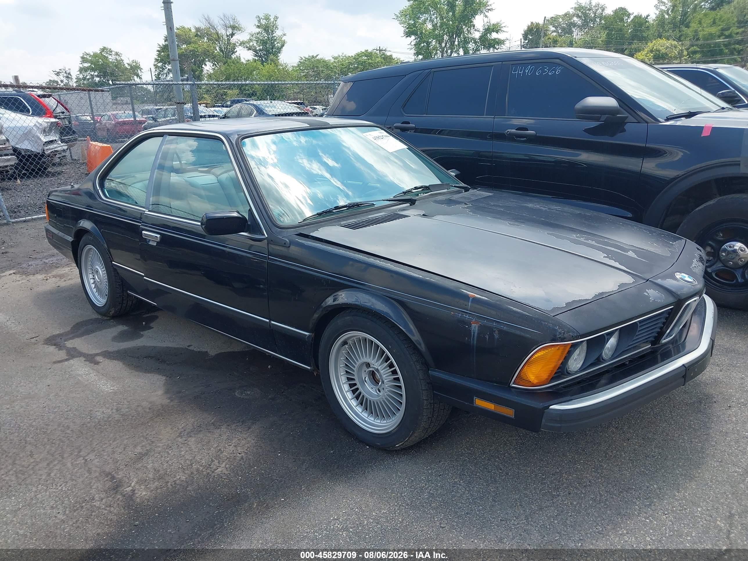 1988 Bmw 635 Csi Automatic Black vin: WBAEC8419J3266421