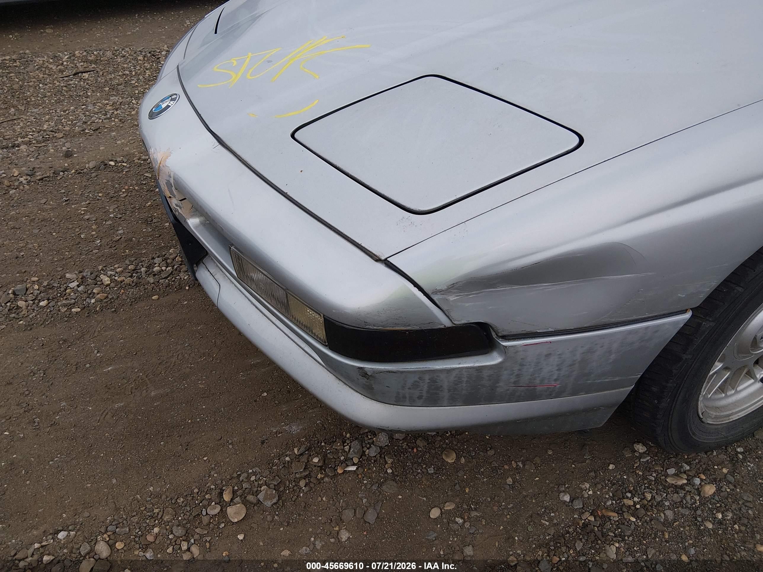1995 Bmw 840 Ci Automatic Gray vin: WBAEF632XSCC90155