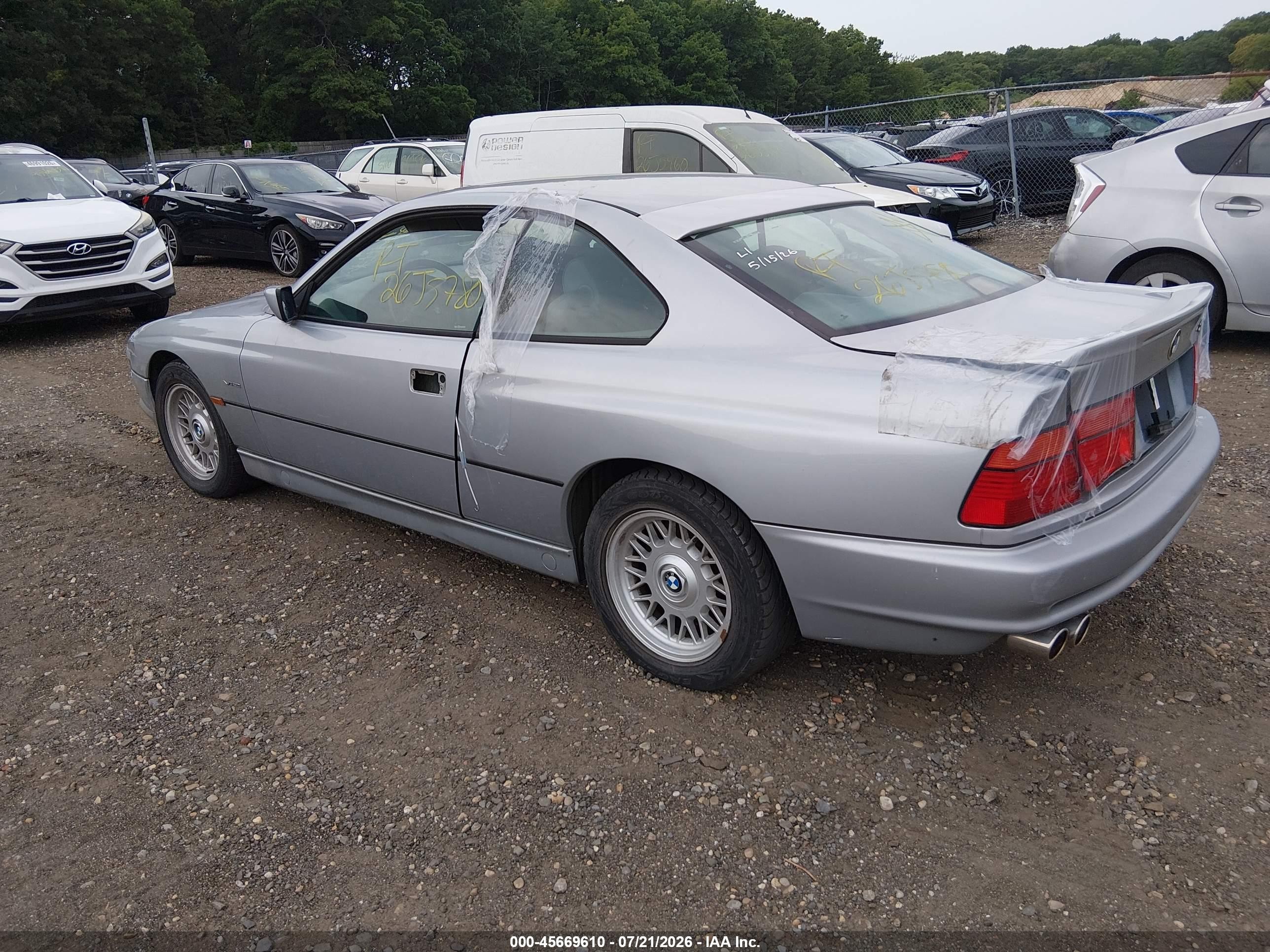 1995 Bmw 840 Ci Automatic Gray vin: WBAEF632XSCC90155