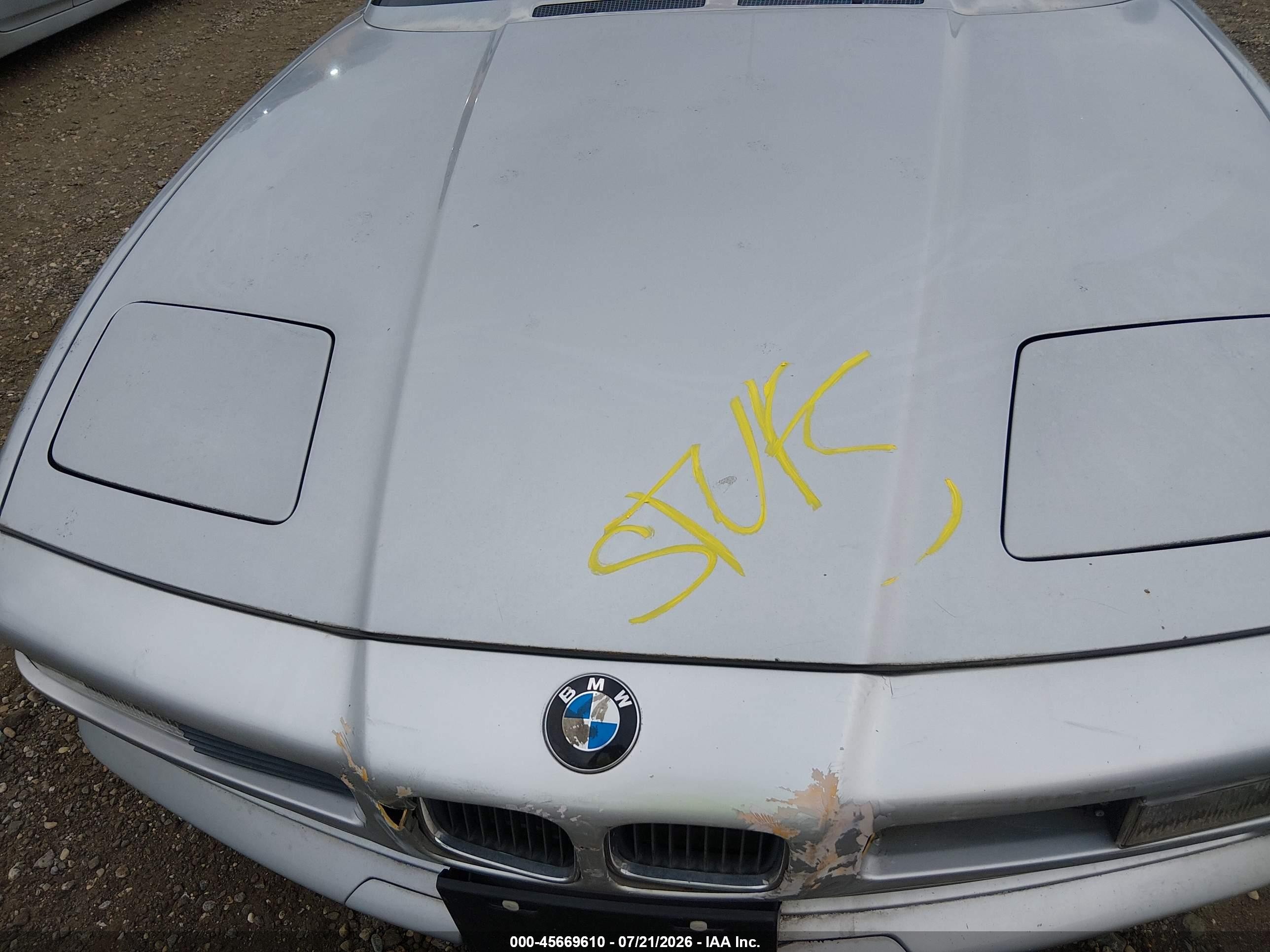 1995 Bmw 840 Ci Automatic Gray vin: WBAEF632XSCC90155