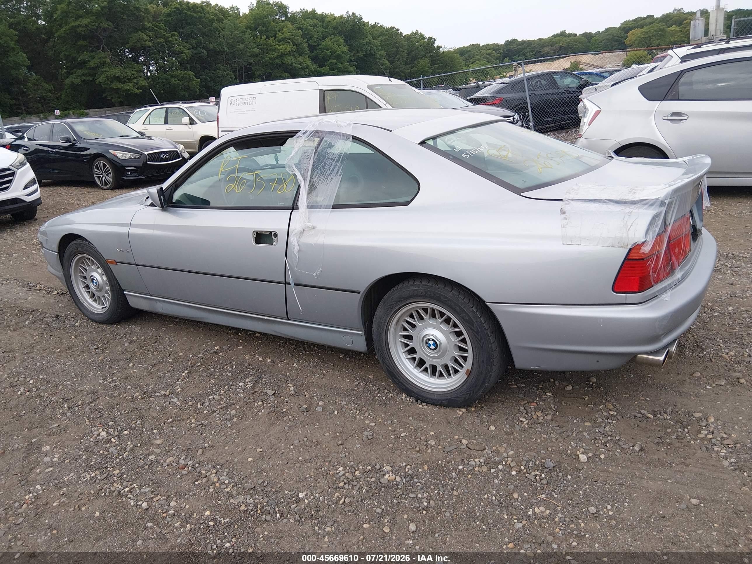 1995 Bmw 840 Ci Automatic Gray vin: WBAEF632XSCC90155