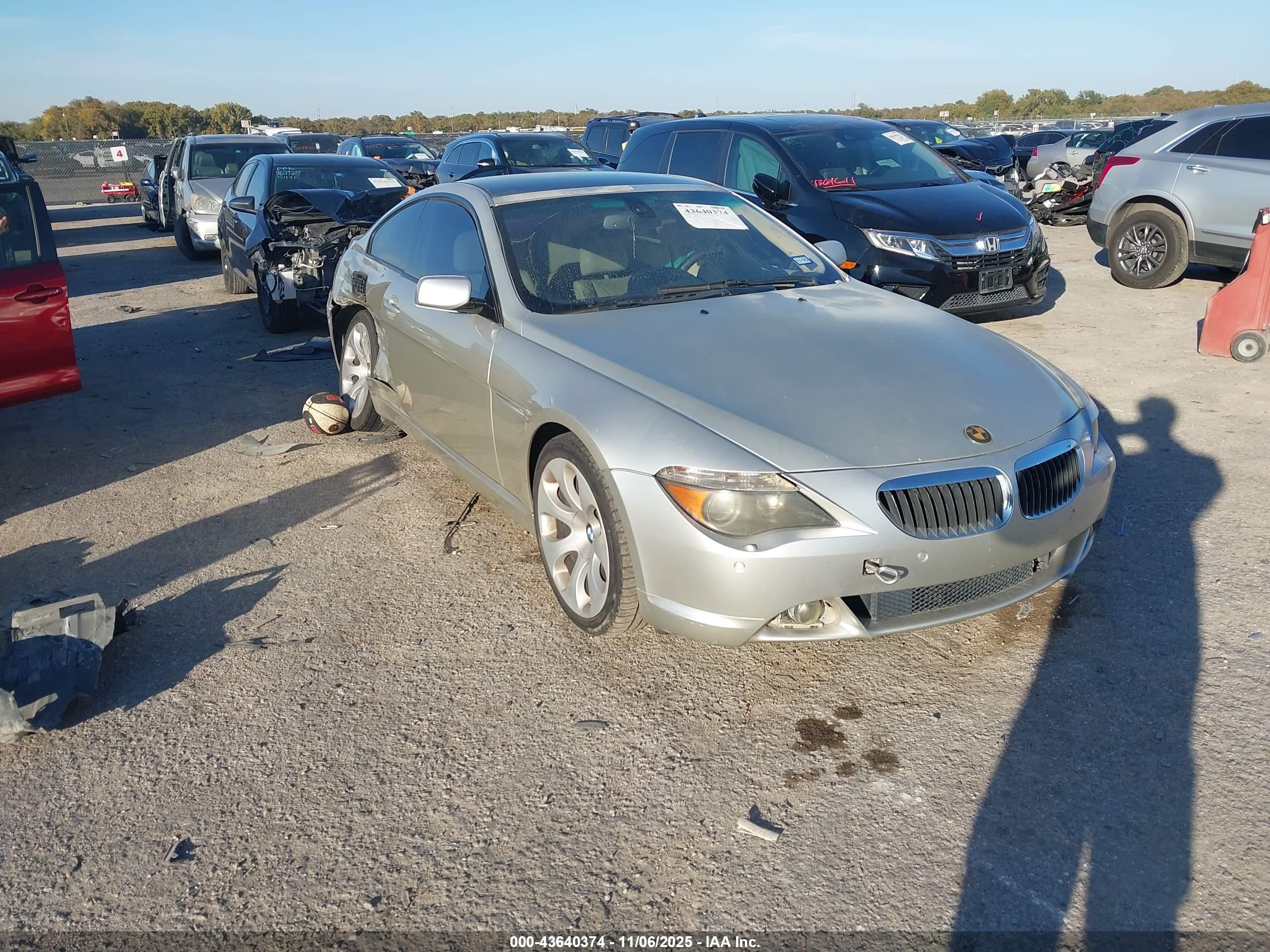 2006 Bmw 650i   Silver vin: WBAEH13476CR50573