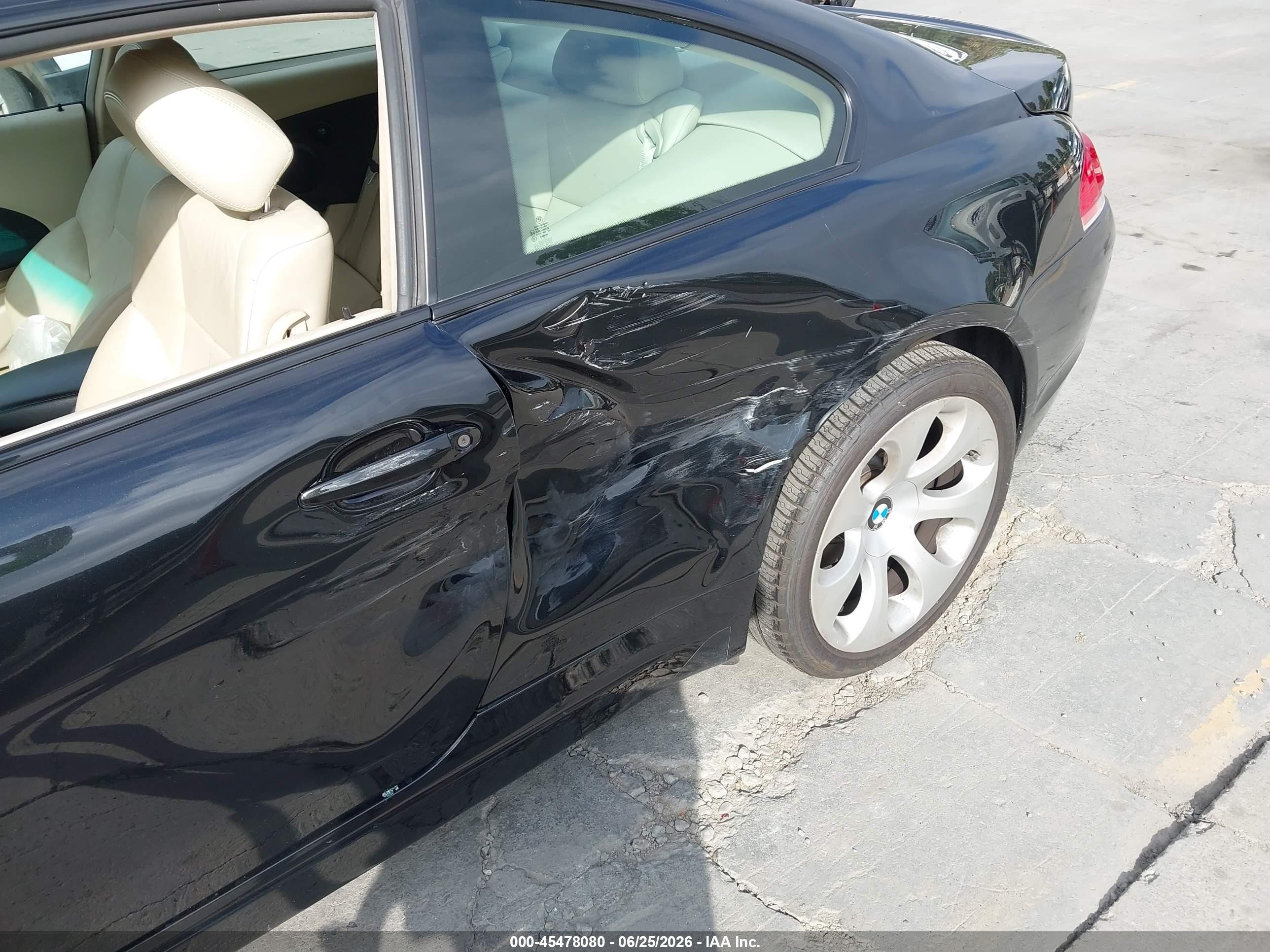 2007 Bmw 650i   Black vin: WBAEH13547CR51397