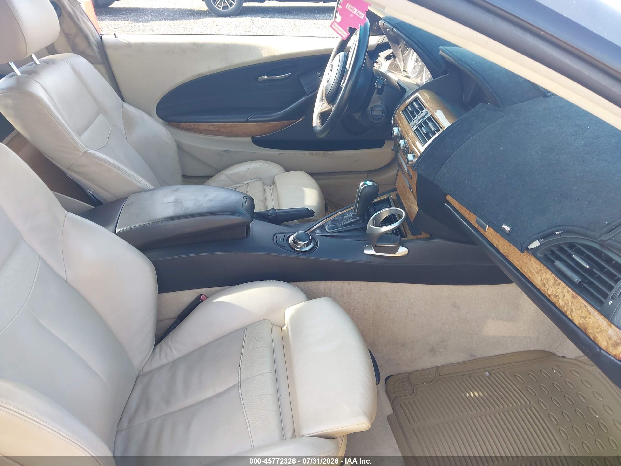 2007 Bmw 650i   Gray vin: WBAEH13587CR52732